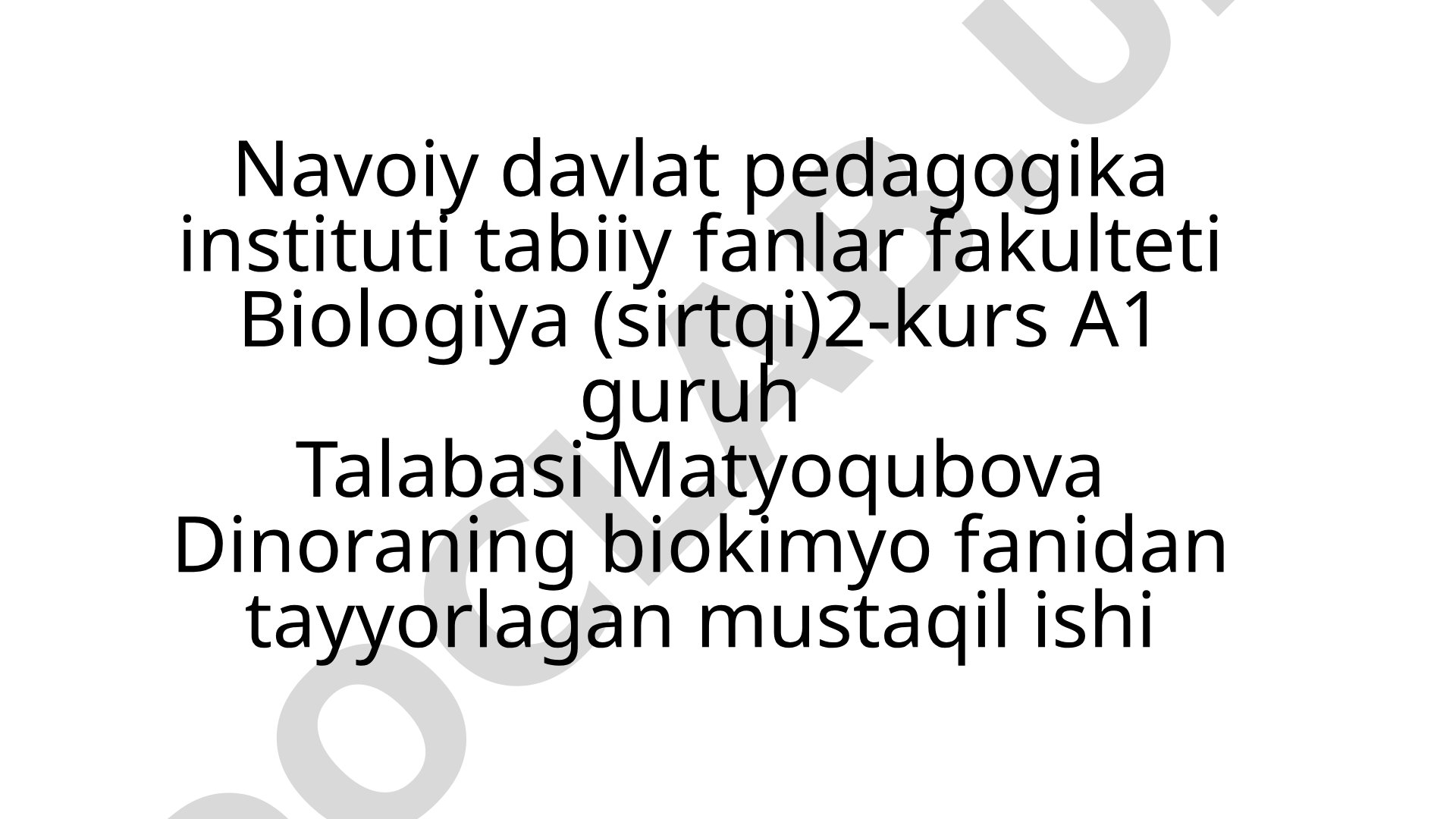 Aminokislotalarning kimyoviy tarkibi
