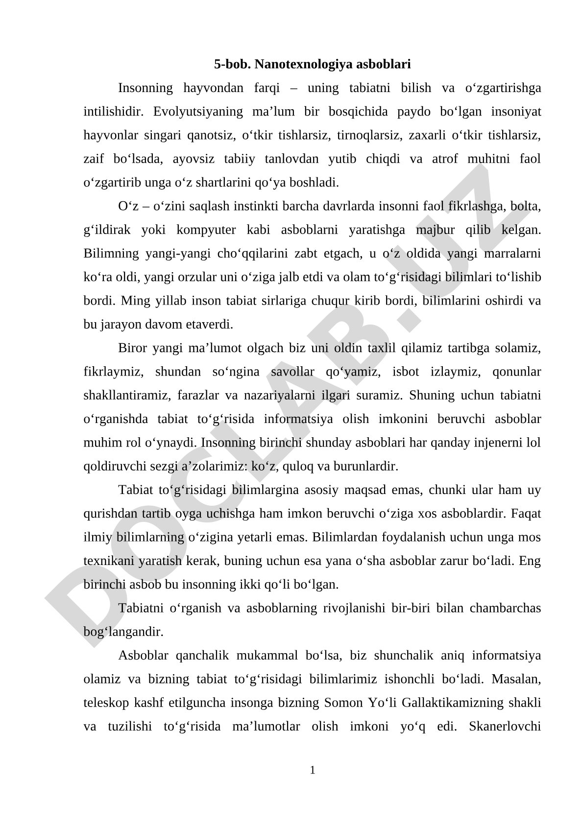 Nanotexnologiya asboblari