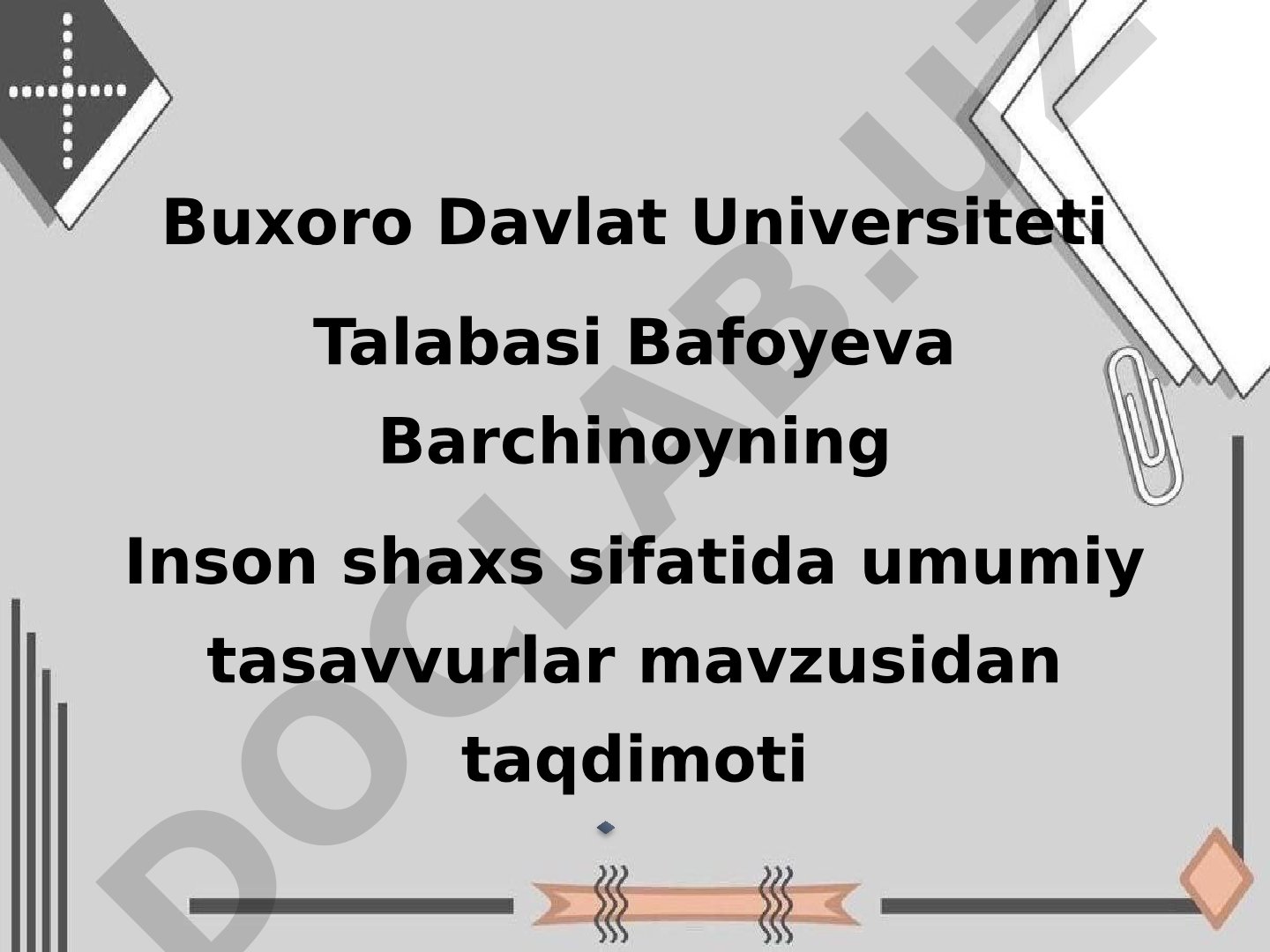 Inson shaxs sifatida umumiy tasavvurlar