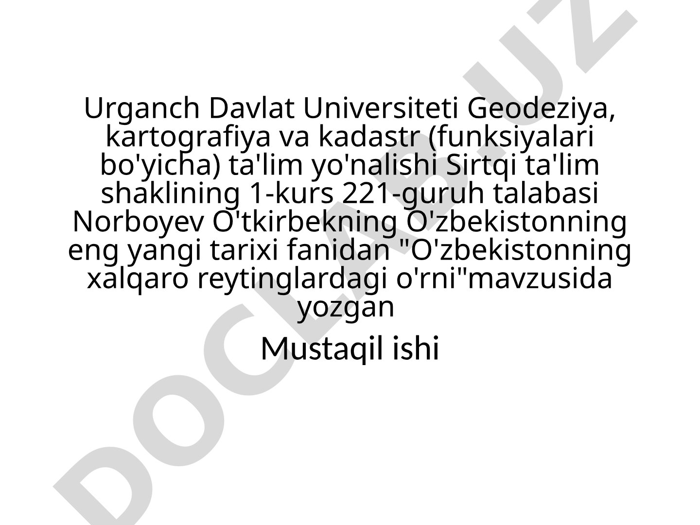 O'zbekistonning xalqaro reytinglardagi o'rni