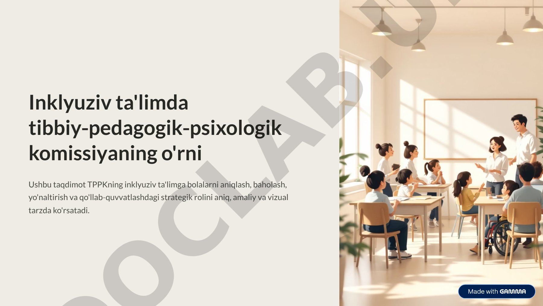Inklyuziv ta'limda tibbiy-pedagogik-psixologik komissiyaning o'rni