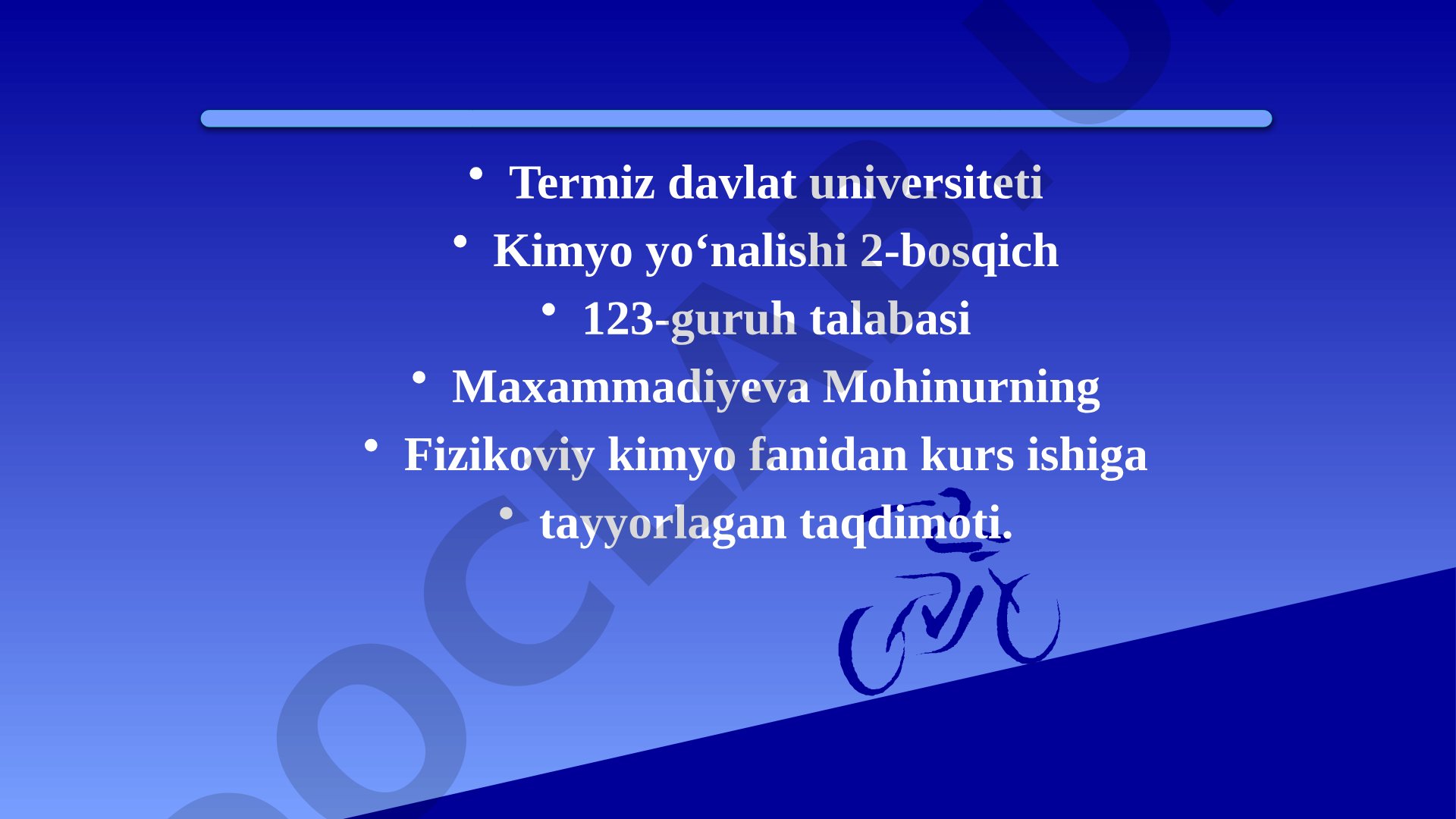 Elektrolit eritmalarining elektr o‘tkazuvchanligi