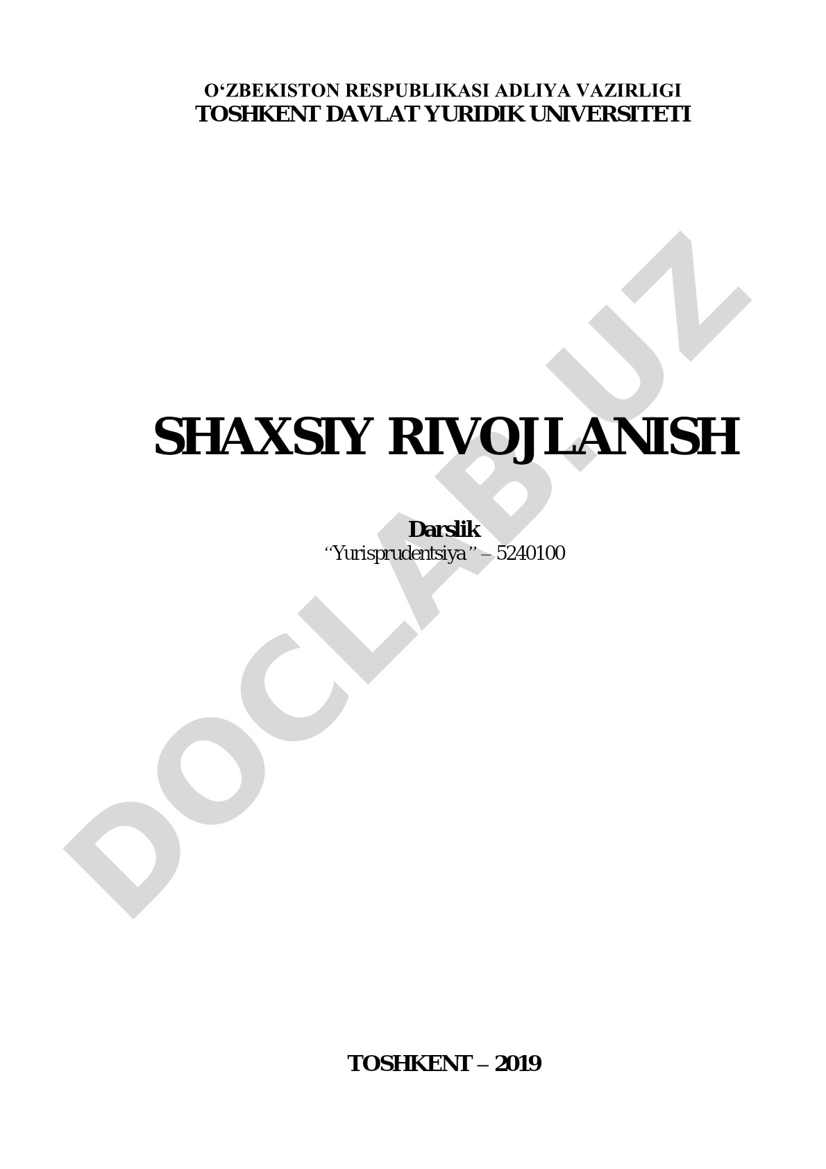 Shaxsiy rivojlanish