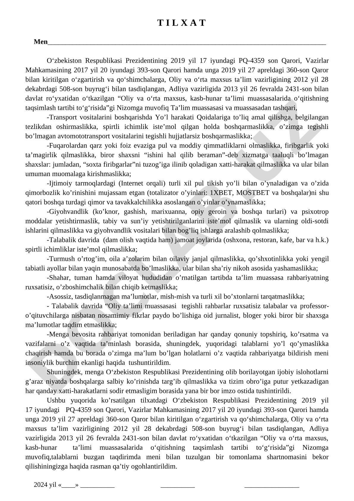 -Asossiz, tasdiqlanmagan ma’lumotlar, mish-mish va turli xil bo’xtonlarni tarqatmaslikka;