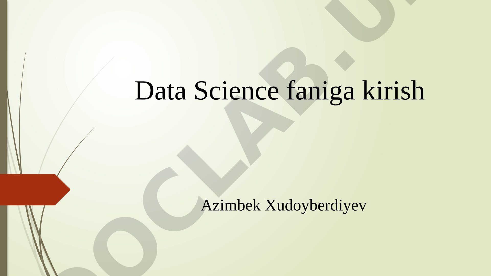 Data Science faniga kirish
