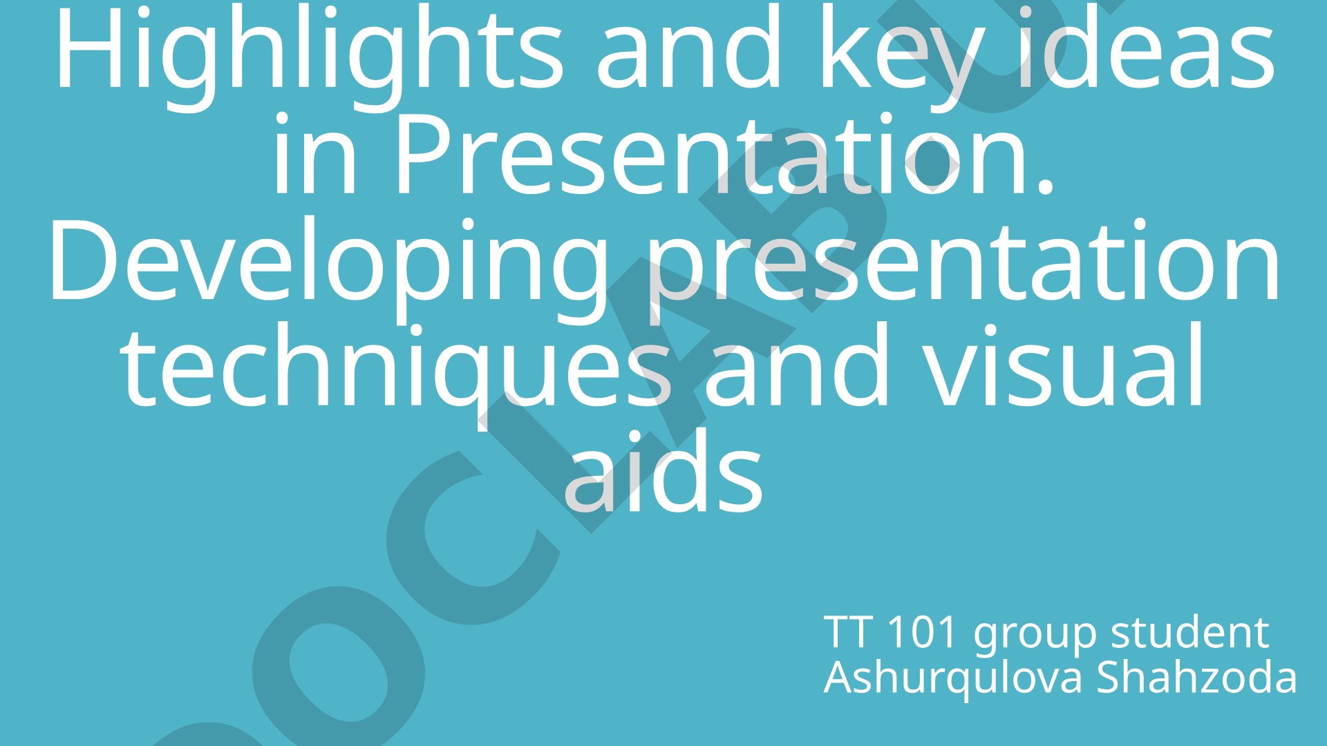 Effective visual aids for public speaking