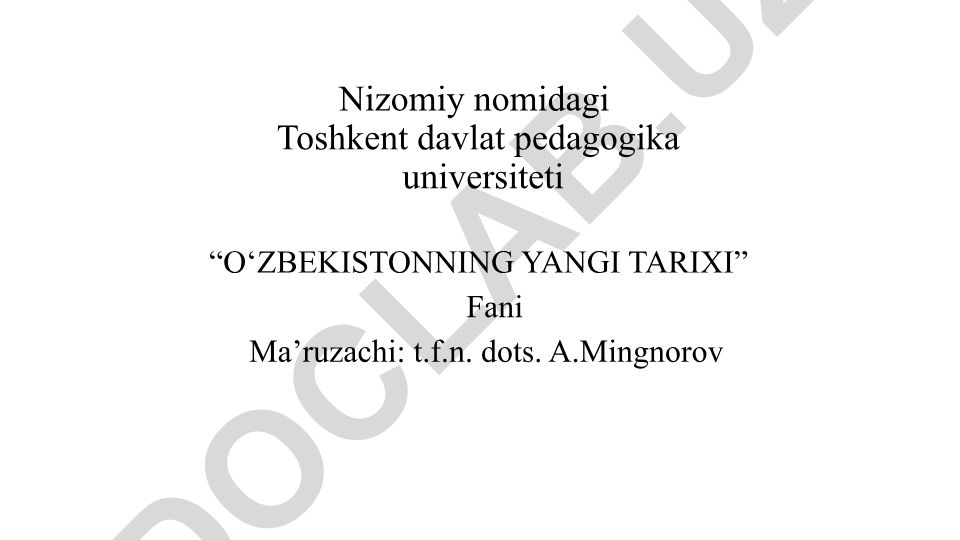 Кадрлар тайёрлаш ва таълим соҳасини ислоҳ қилиш