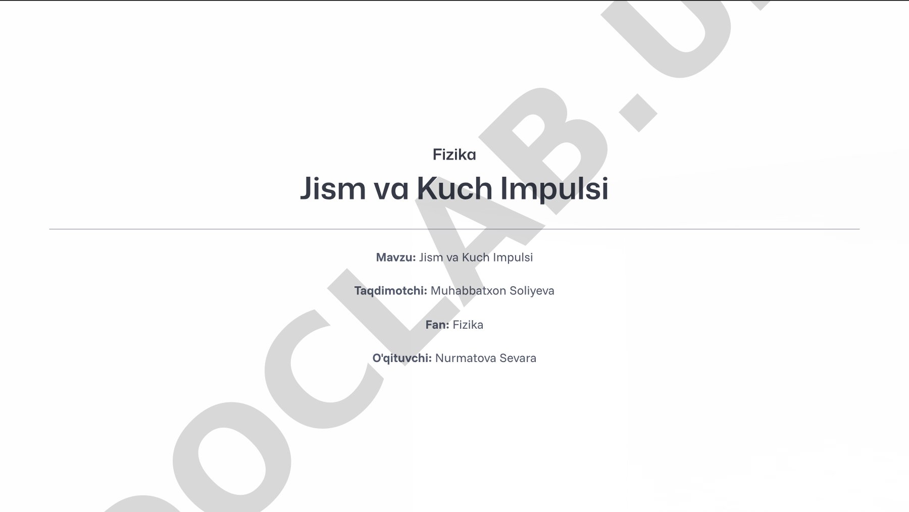 Jism va Kuch Impulsi
