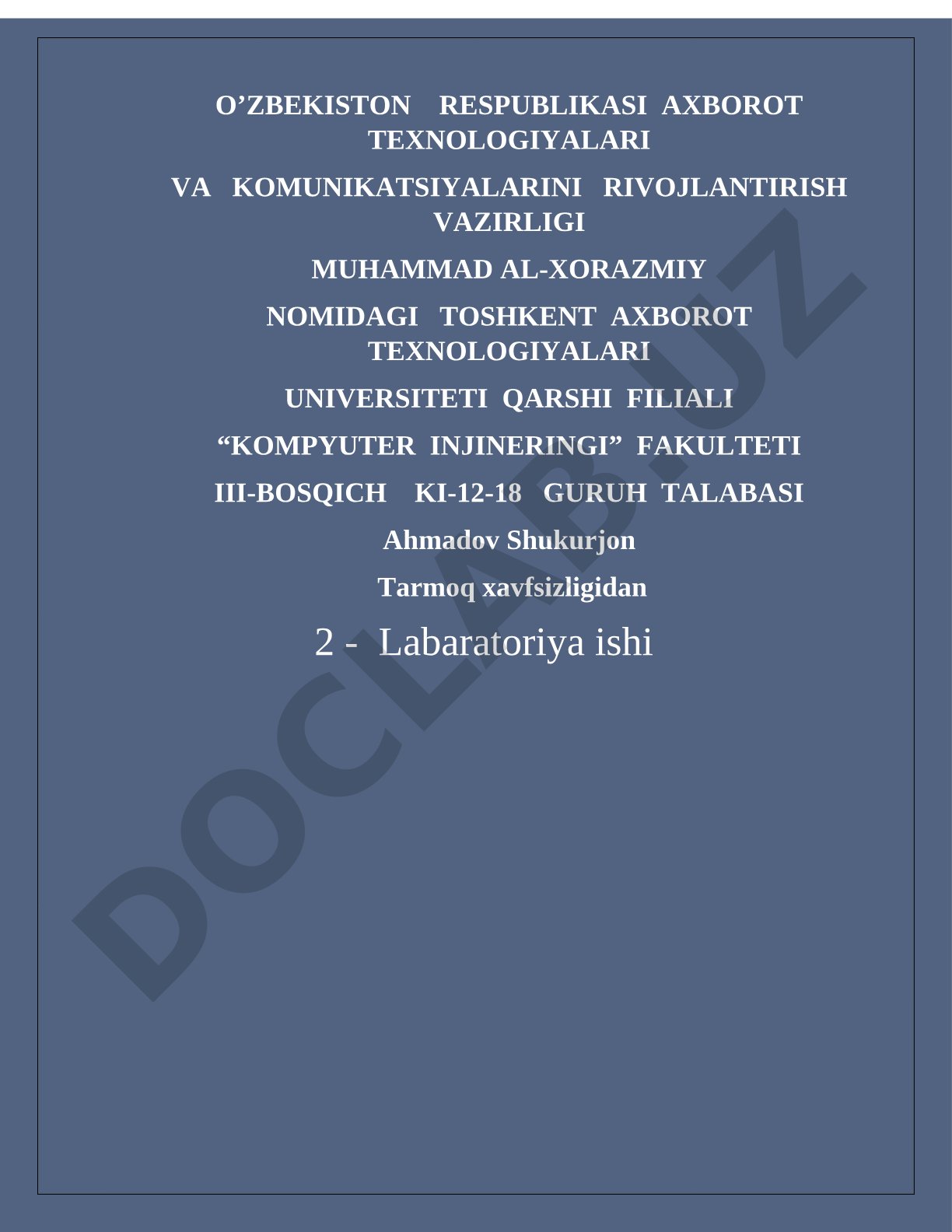 Tarmoqlarni qism tarmoqlarga ajratish