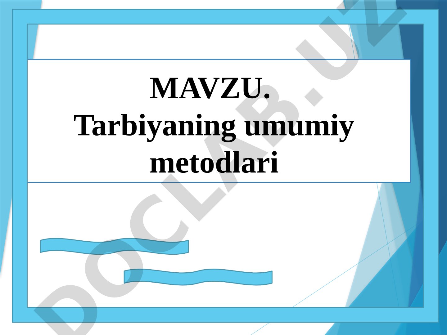 Tarbiya metodlari tushunchasi, turlari, tanlash mezonlari va xalq pedagogikasi usullari