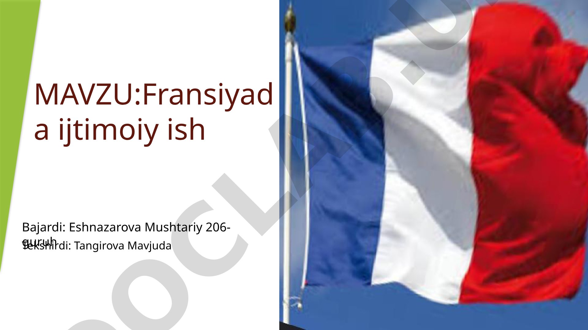 Fransiyada ijtimoiy ish