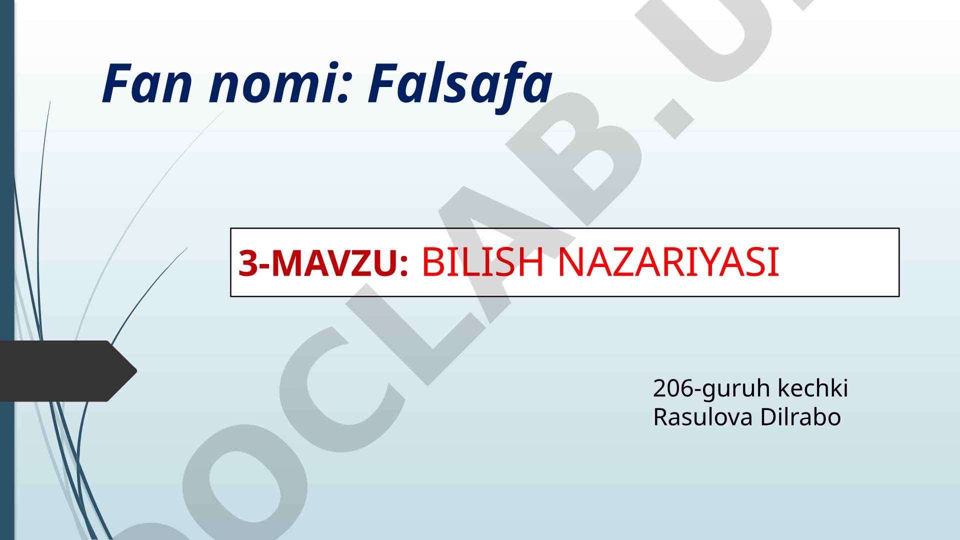Bilish nazariyasi