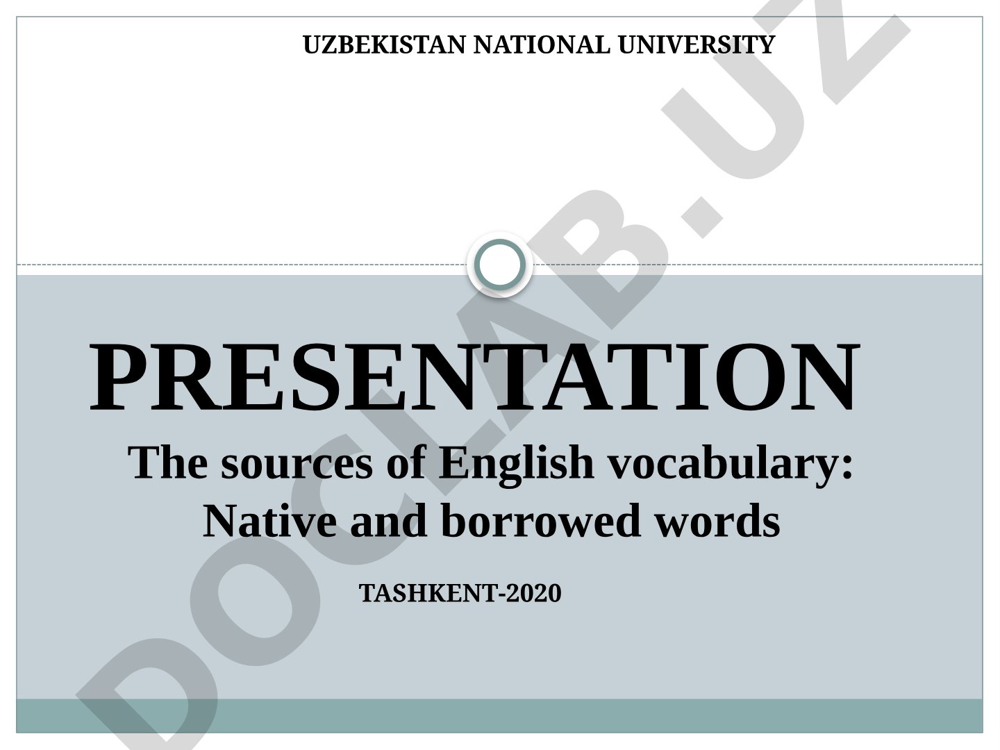 The sources of English vocabulary: Native and borrowed words