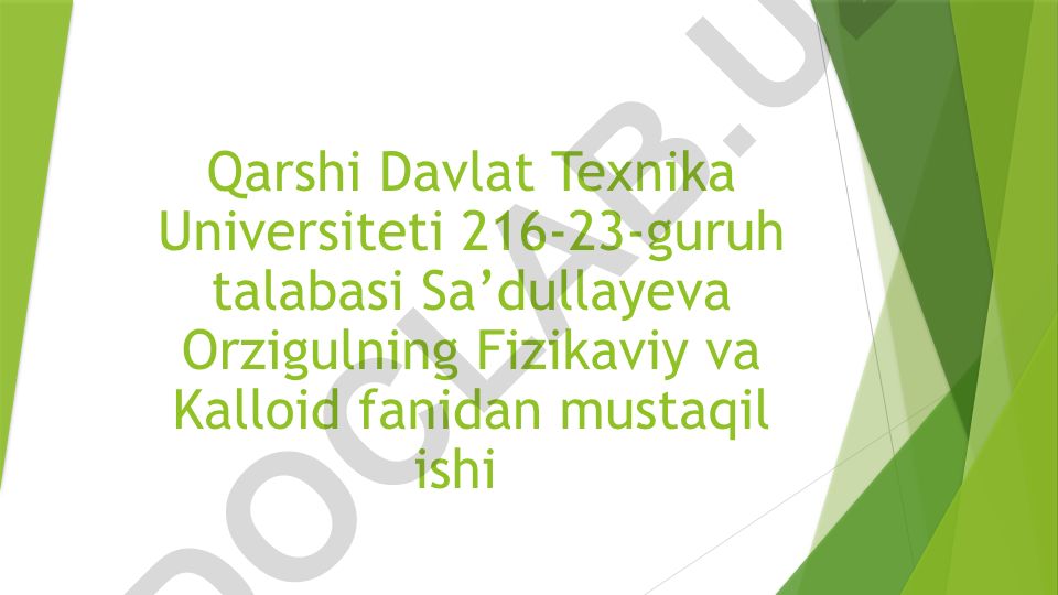 Qo'sh elektr qavatining tuzilishi haqidagi nazariya