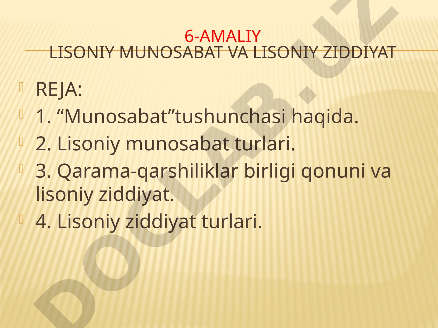 Lisoniy munosabat va lisoniy ziddiyat
