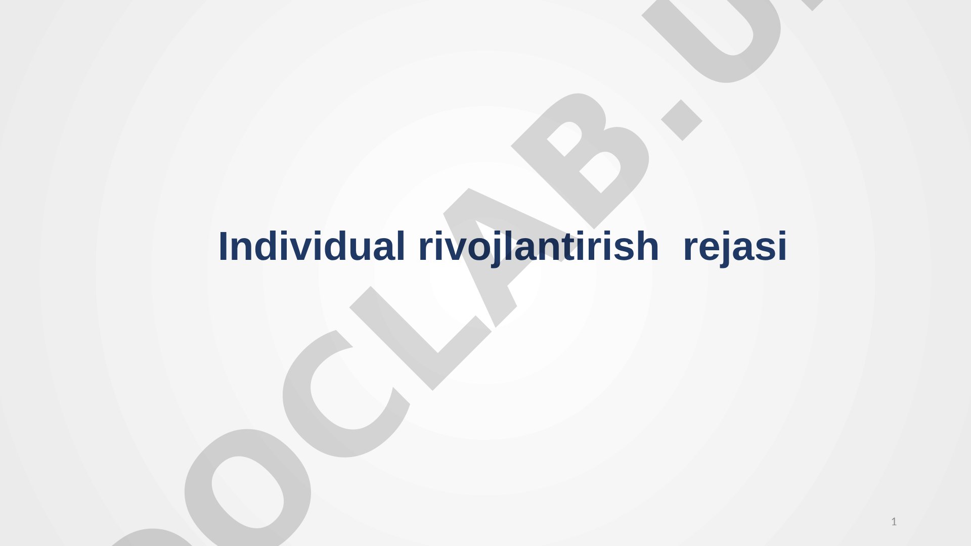 Alohida ta'lim ehtiyojlari bo'lgan bolalar uchun individual ta'lim rejasi