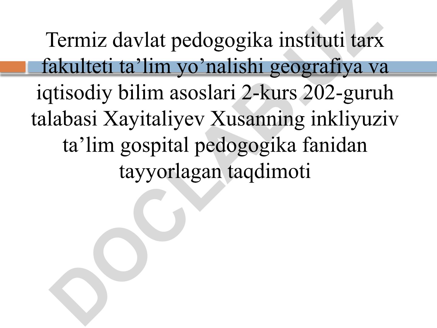 Alohida yordamga muhtoj bolani samarali inlyuziyasi uchun ichki sharoitlar