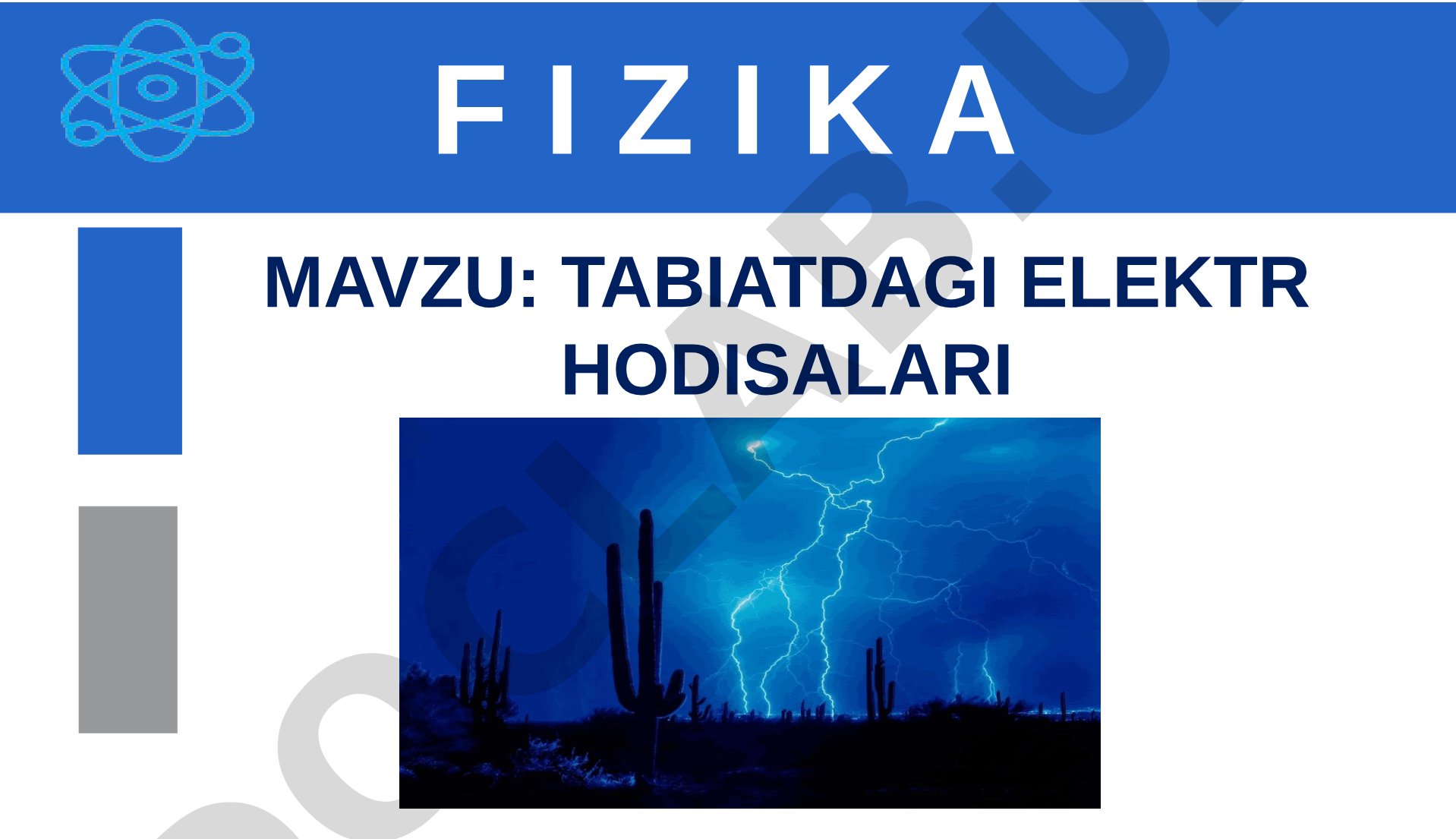 Tabiatdagi elektr hodisalari