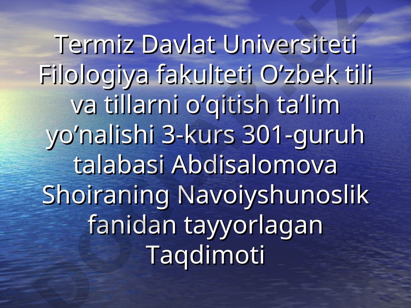 Xazoyin ul-maoniy kulliyotidagi janrlar badiiyati