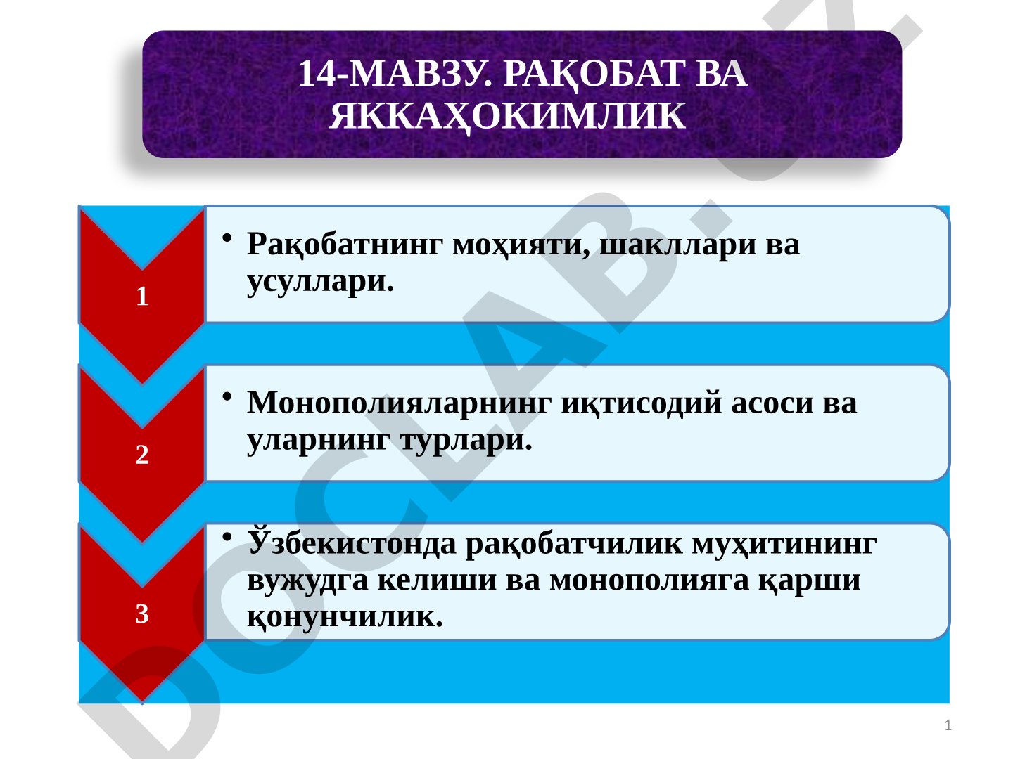 Рақобат ва яккаҳокимлик