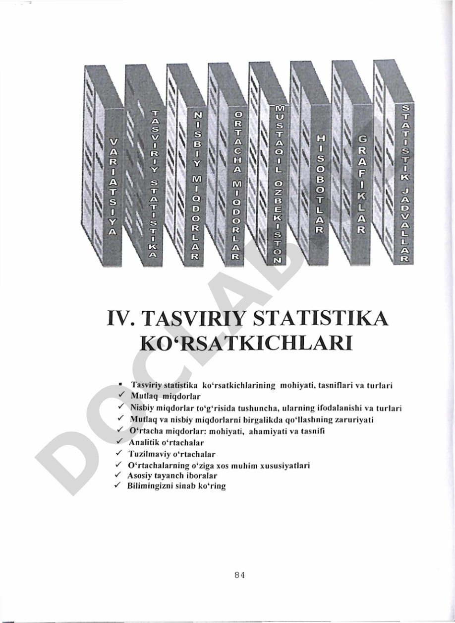 Tasviriy statistika ko‘rsatkichlari