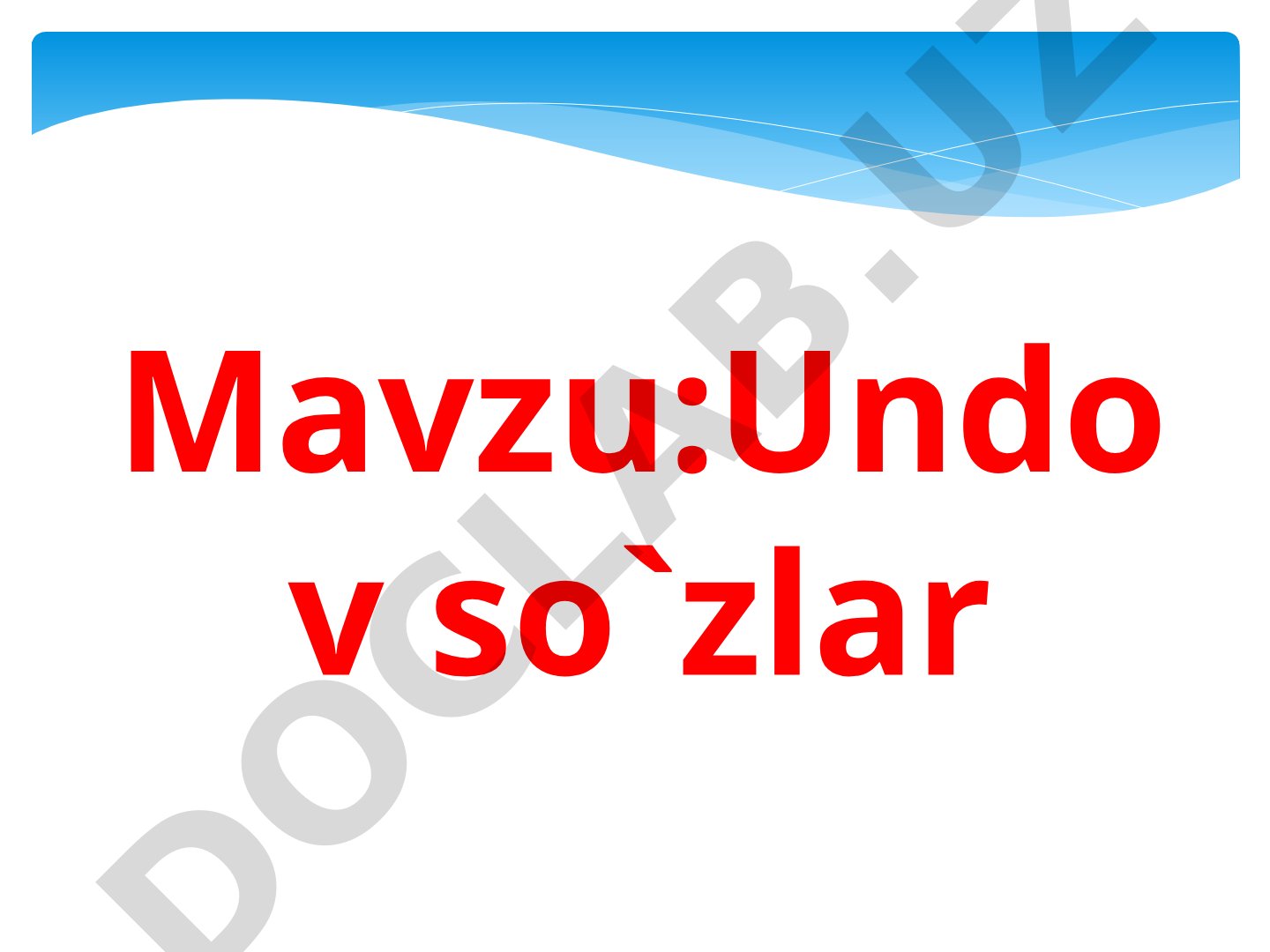 Undov so'zlar: His-hayajon, Buyruq-xitob, Haydash-chaqirishni ifodalovchi so'zlar