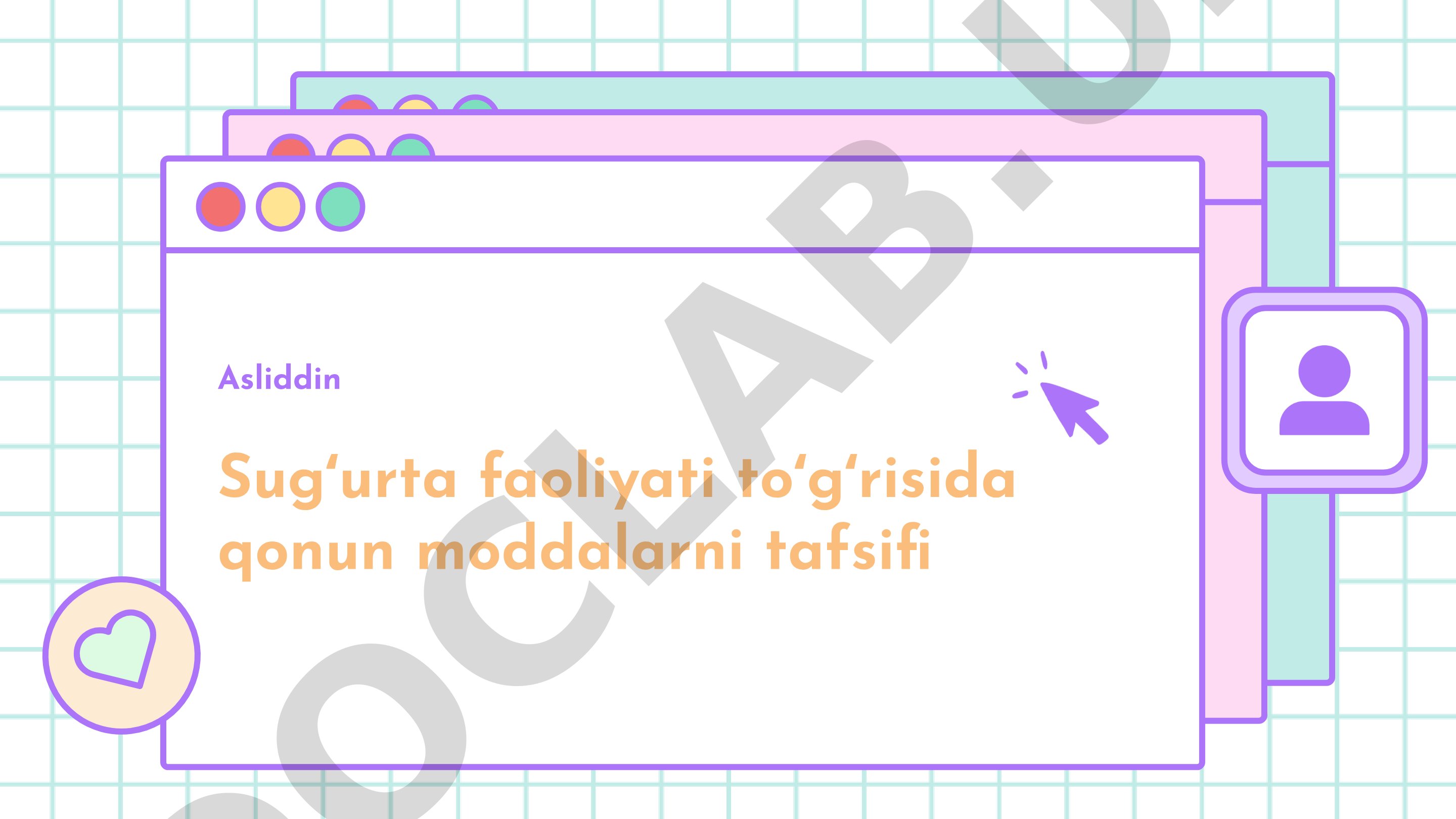 Sugʻurta faoliyati toʻgʻrisida qonun moddalarni tafsifi