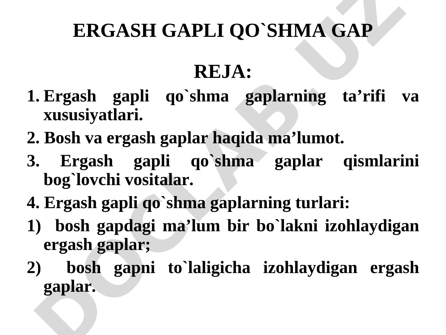 Ergash gapli qo'shma gaplar
