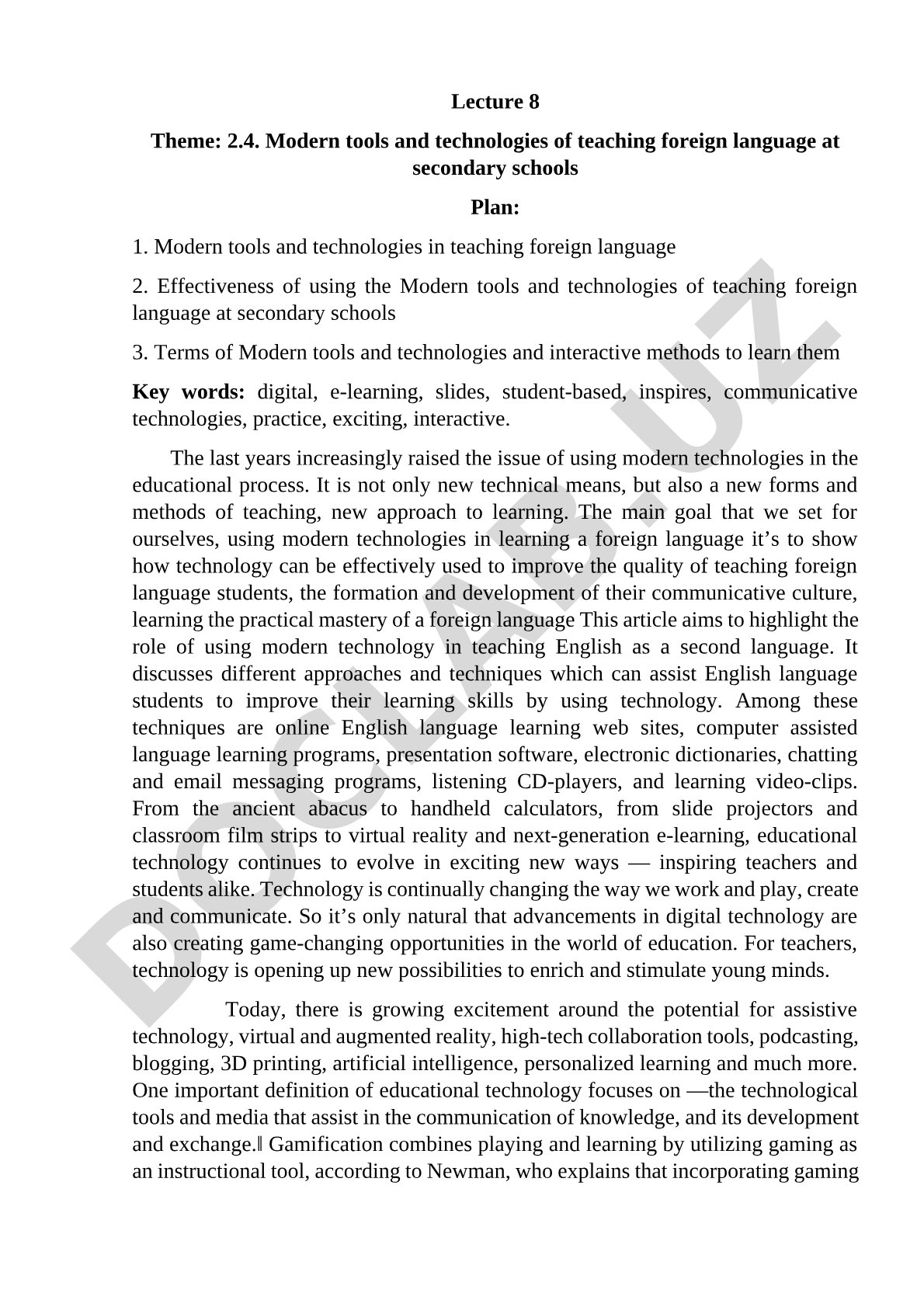 2.4. Modern tools and technologies of teaching foreign language at secondary schools