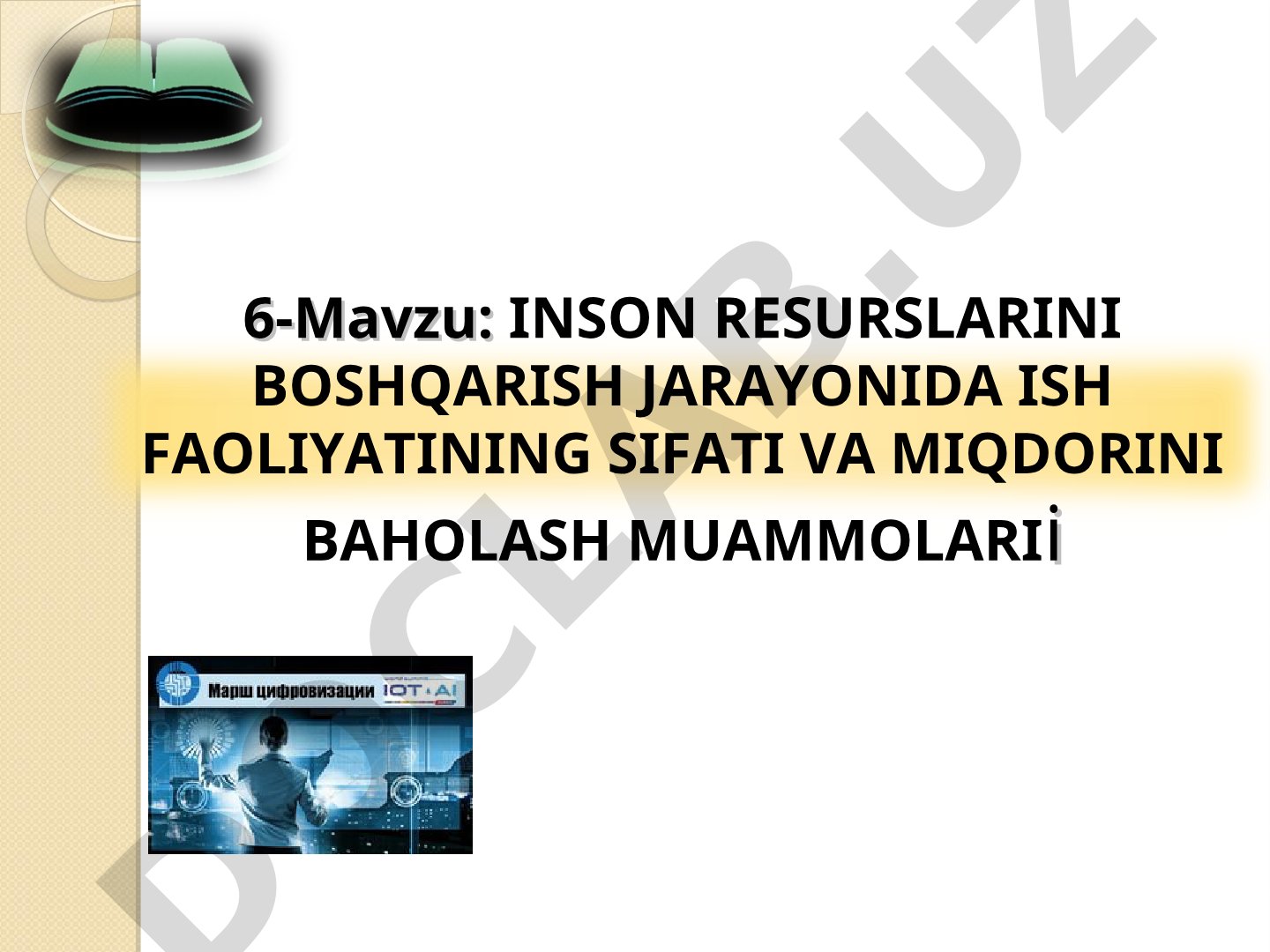 Inson resurslarini boshqarish jarayonida ish faoliyatining sifati va miqdorini baholash muammolari