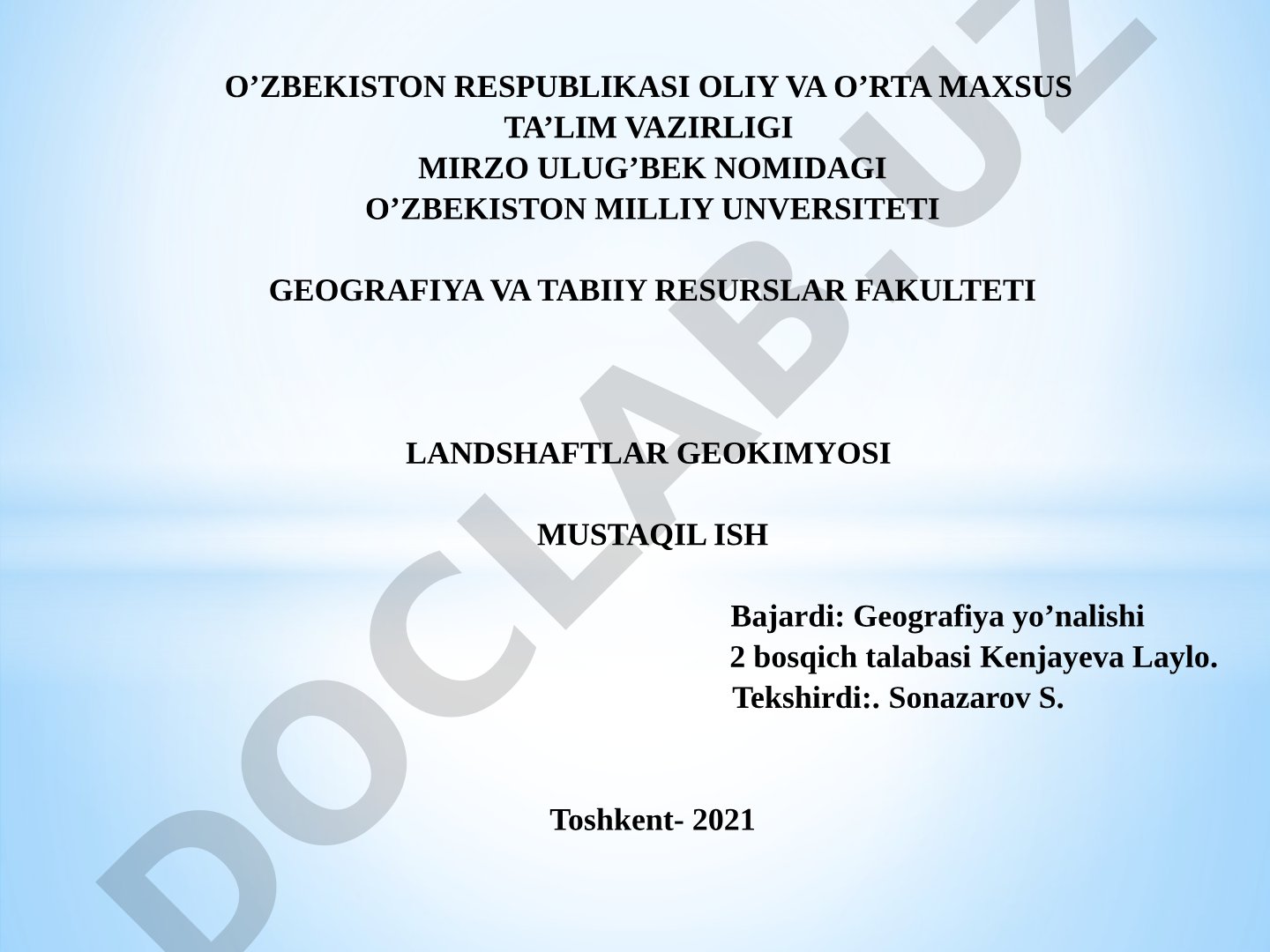 Landshaftlar geokimyosi va geofizikasining vujudga kelishi