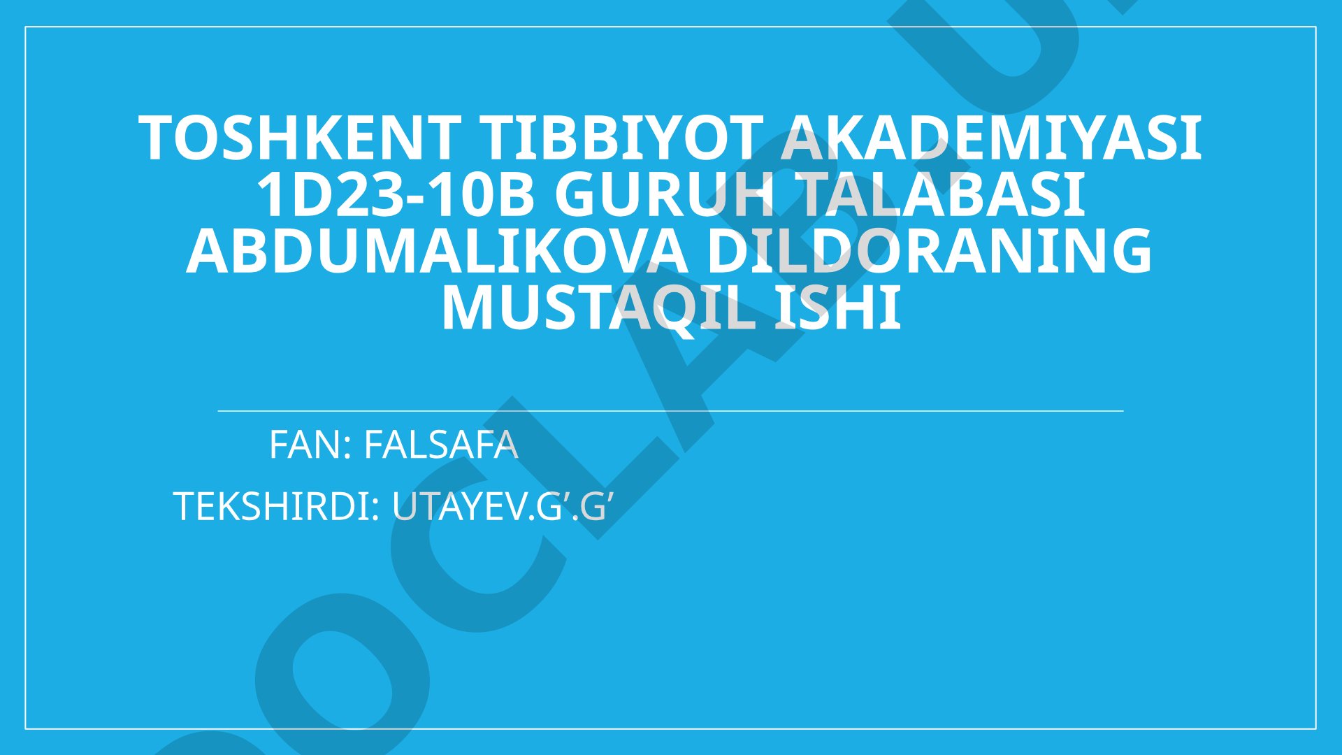 Sharq va g'arb falsafasida inson masalasi