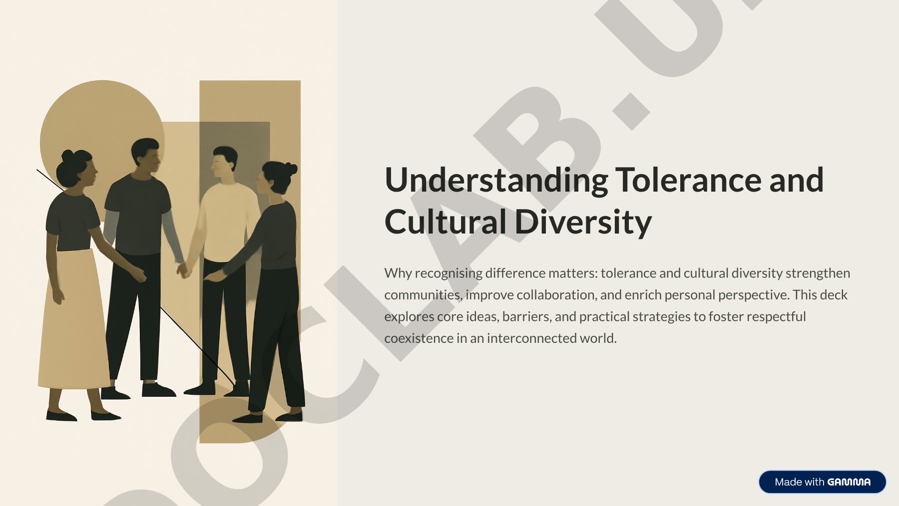 Understanding Tolerance and Cultural Diversity