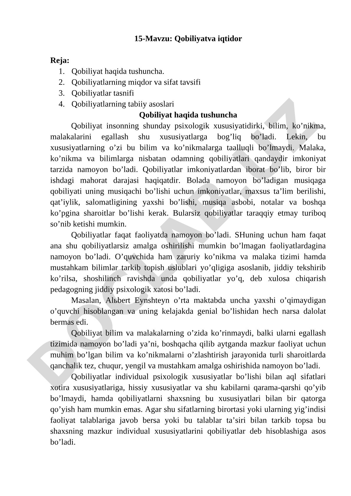 Qobiliyat va iqtidor