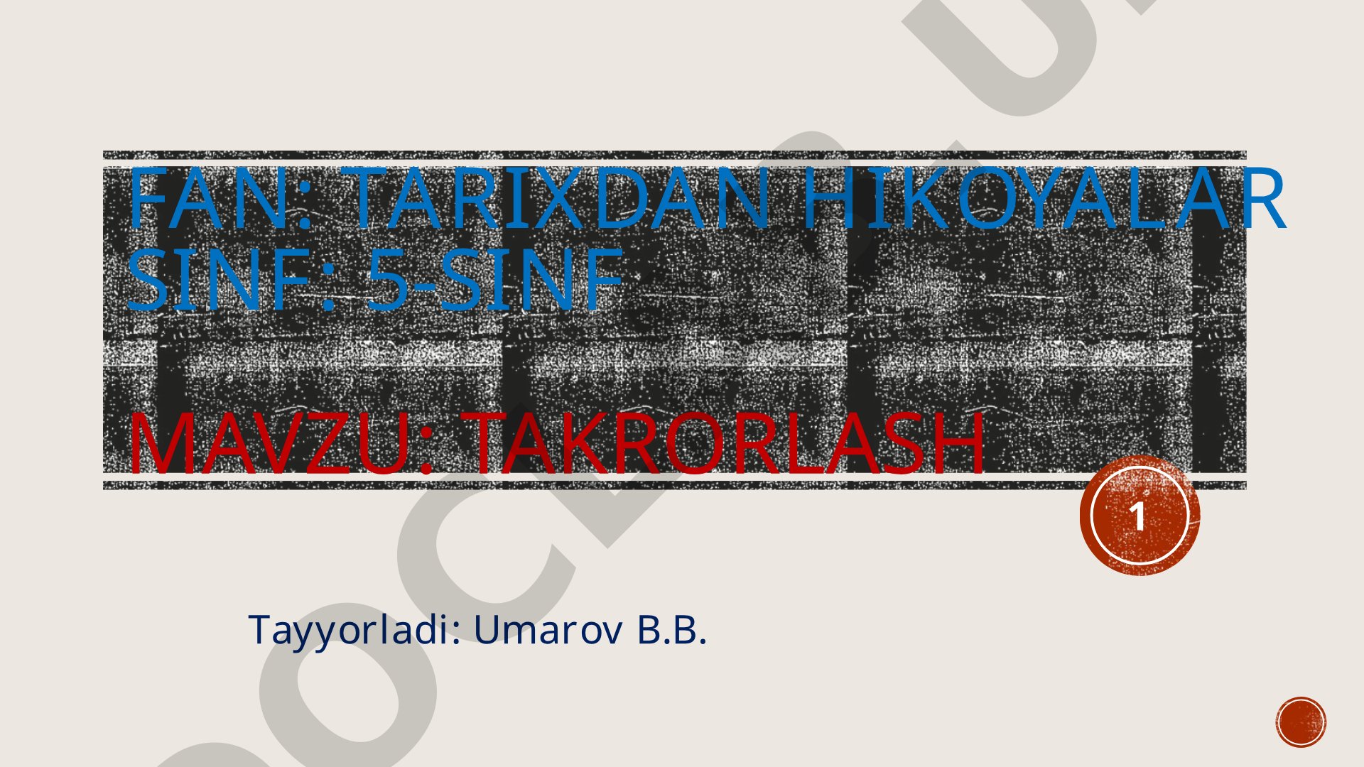 Takrorlash 1