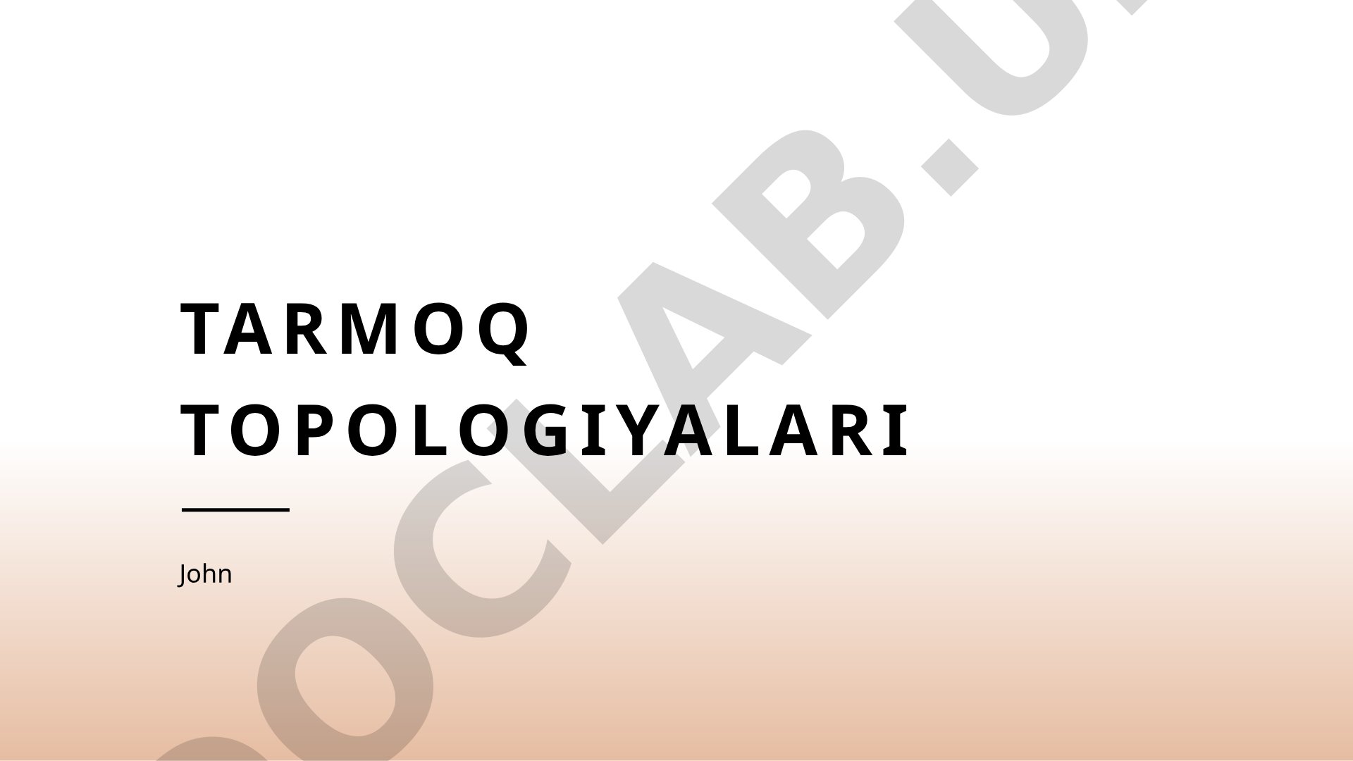 Tarmoq topologiyalari