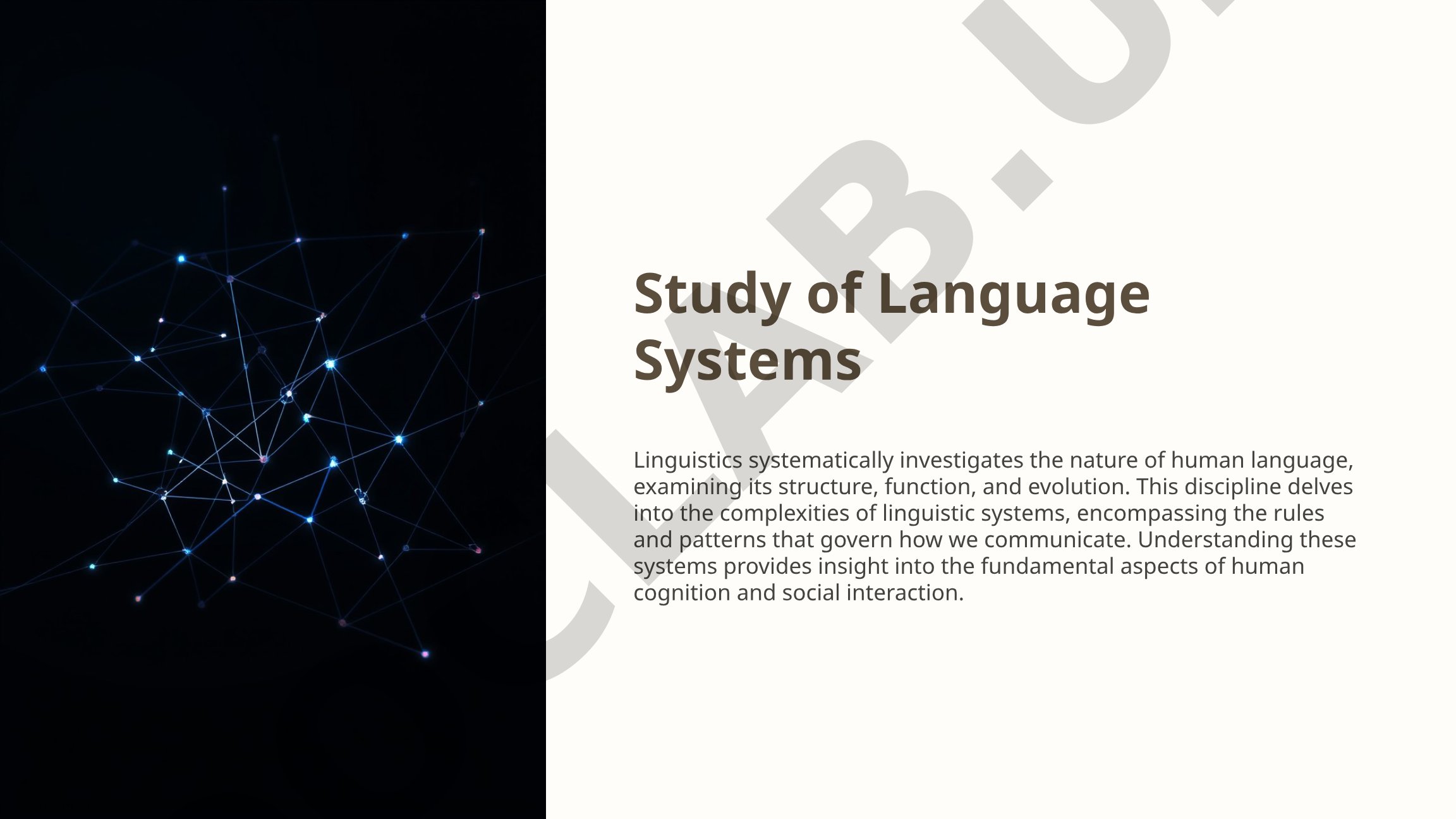 Study of Language Systems