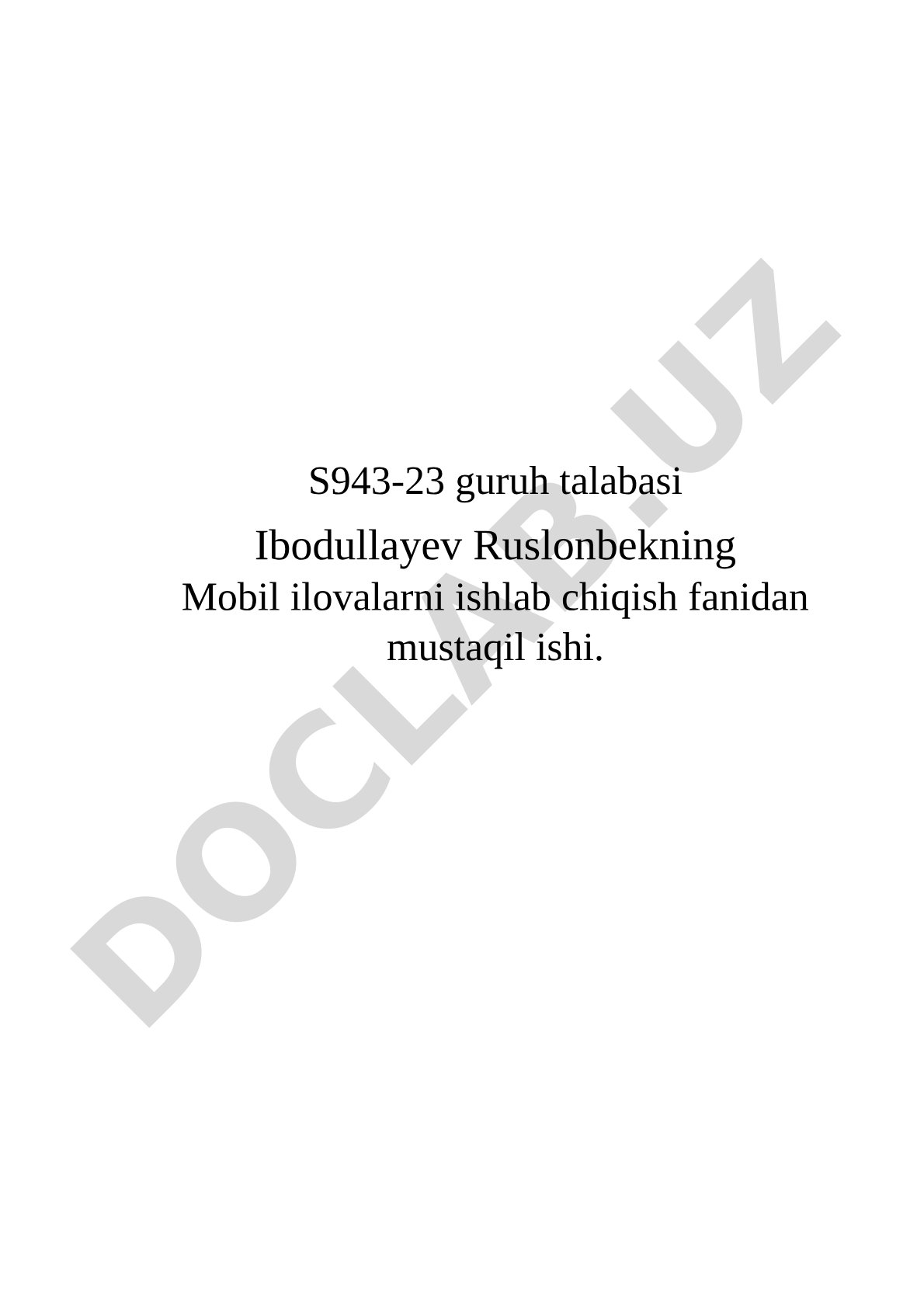Android mobil ilovalarida ro'yxatlar va adapterlar