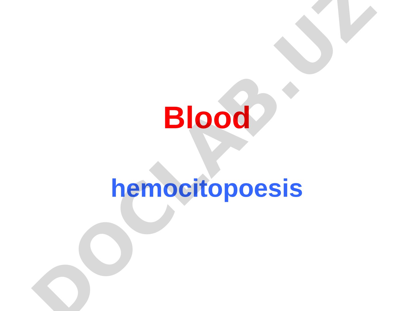 Blood Plasma and Erythrocytes Composition