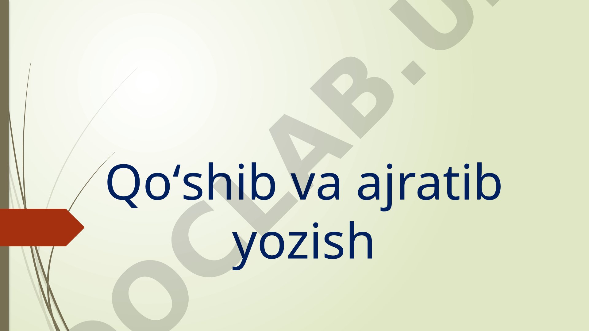 Qo'shib va ajratib yozish qoidalari