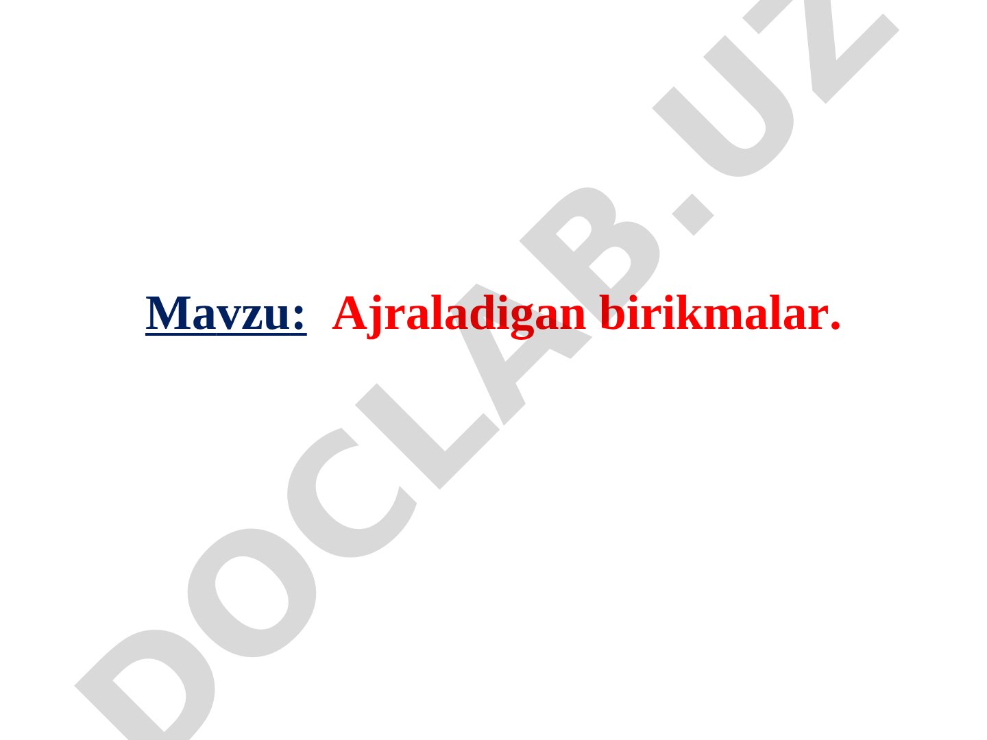 Ajraladigan birikmalar