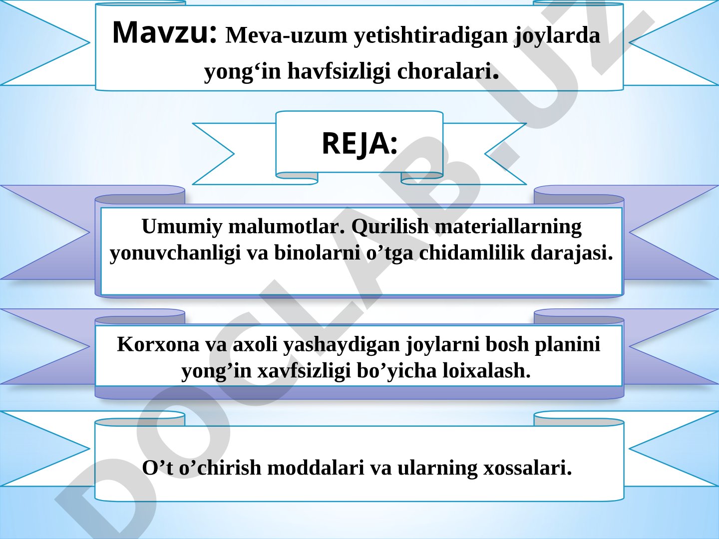 Meva-uzum yetishtiradigan joylarda yong‘in havfsizligi choralari