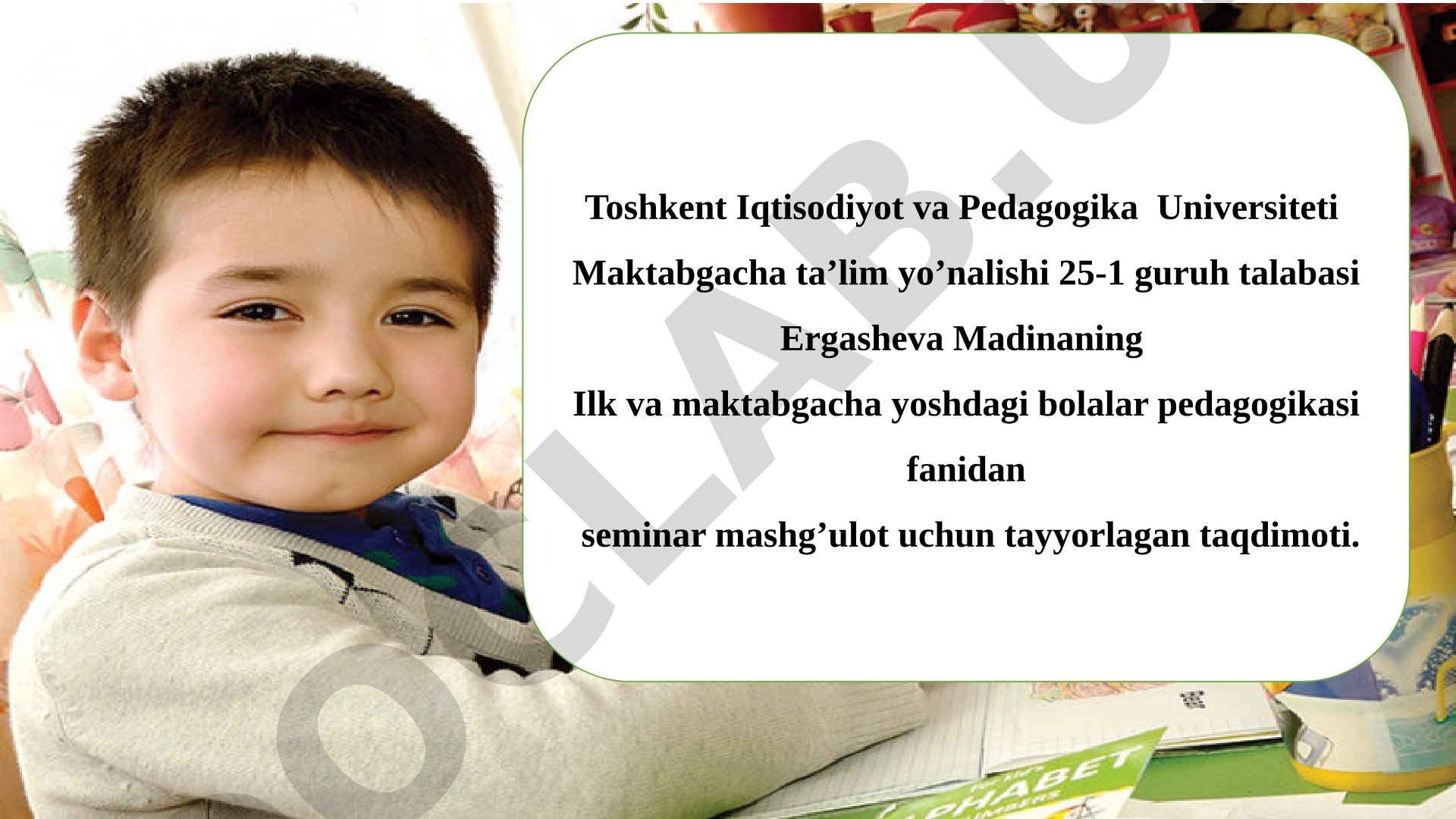Maktabgacha yoshdagi bolalarga estetik tarbiya berish mazmuni