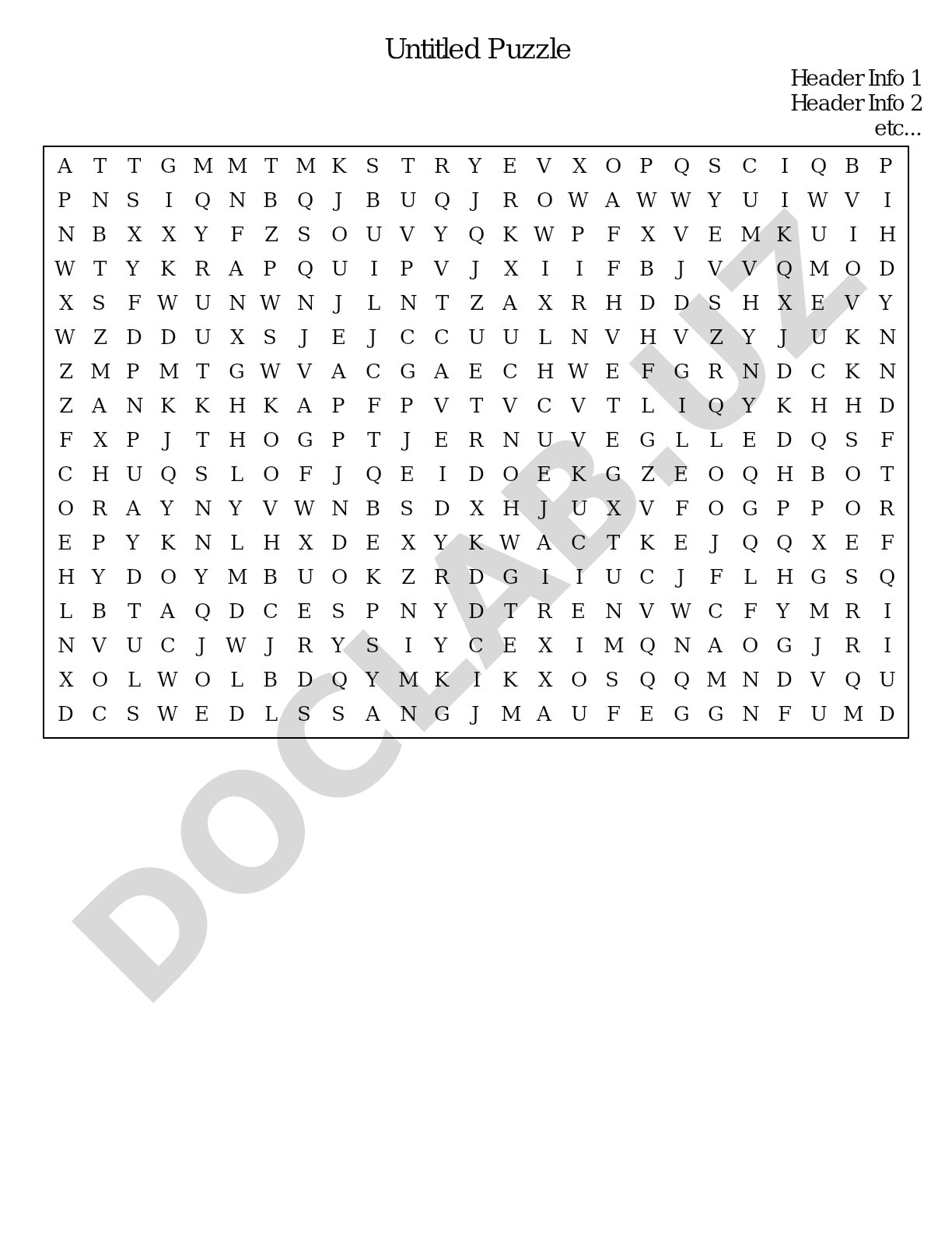 Untitled Word Puzzle