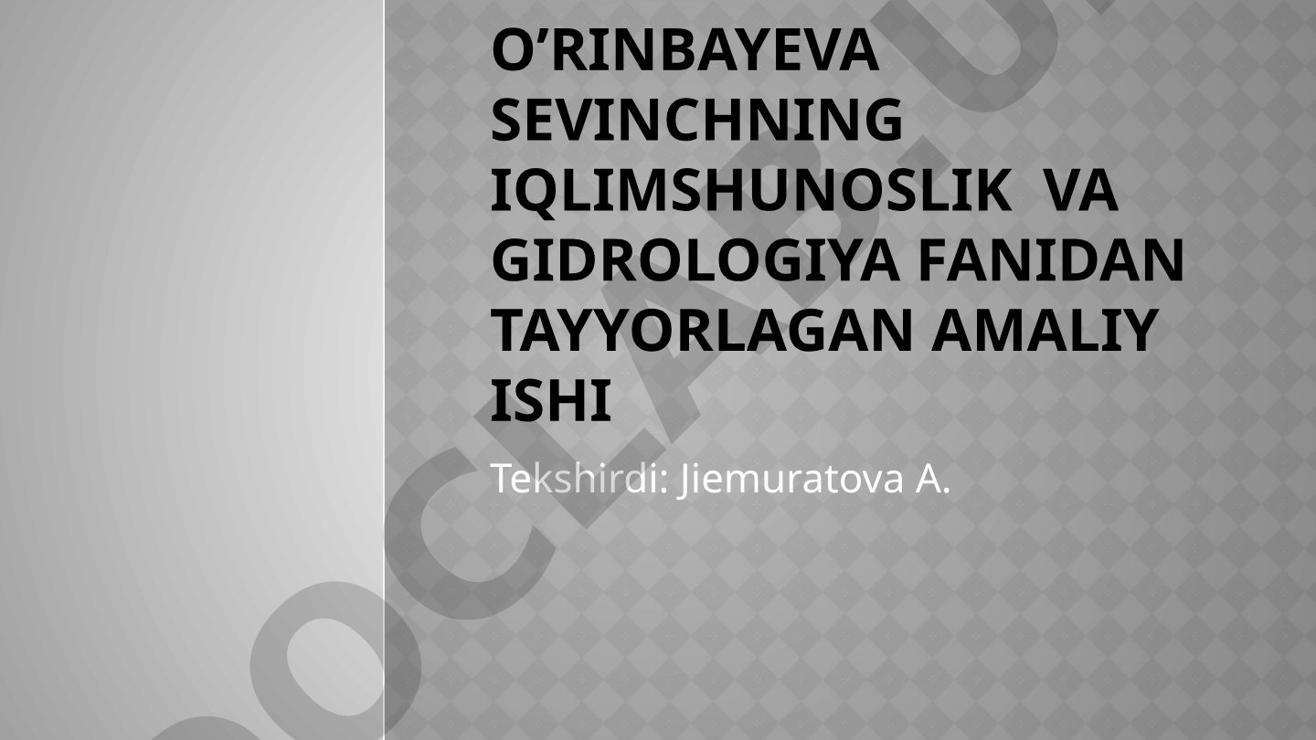 Daryolarning to’yinish manbalarini miqdoriy baholash
