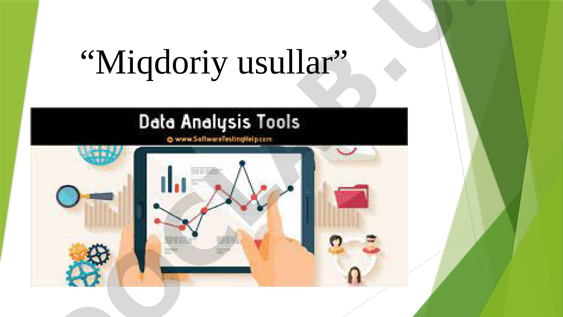 “Miqdoriy usullar” 1-Ma’ruza: Asosiy moliyaviy hisoblar