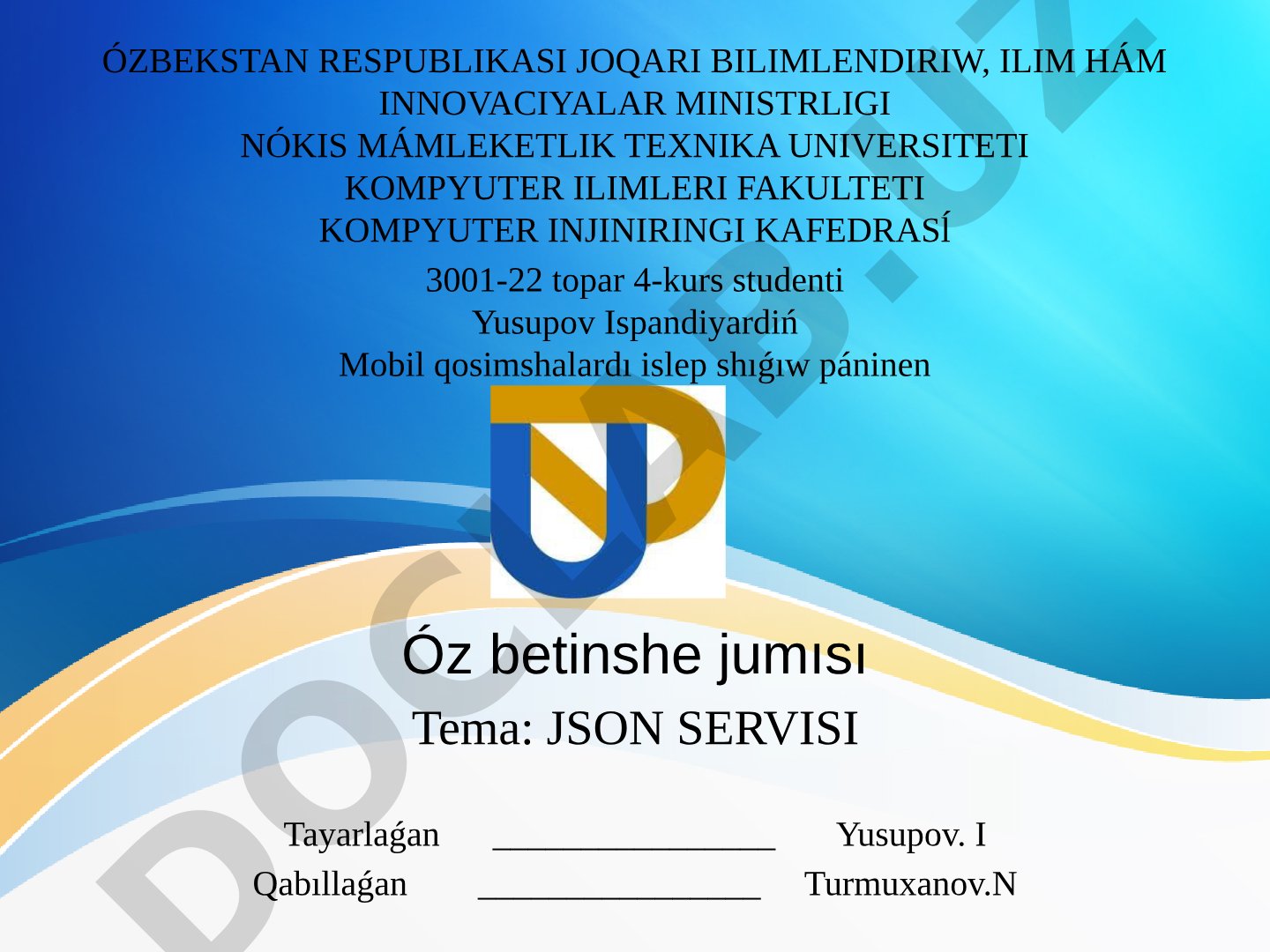 JSON SERVISI