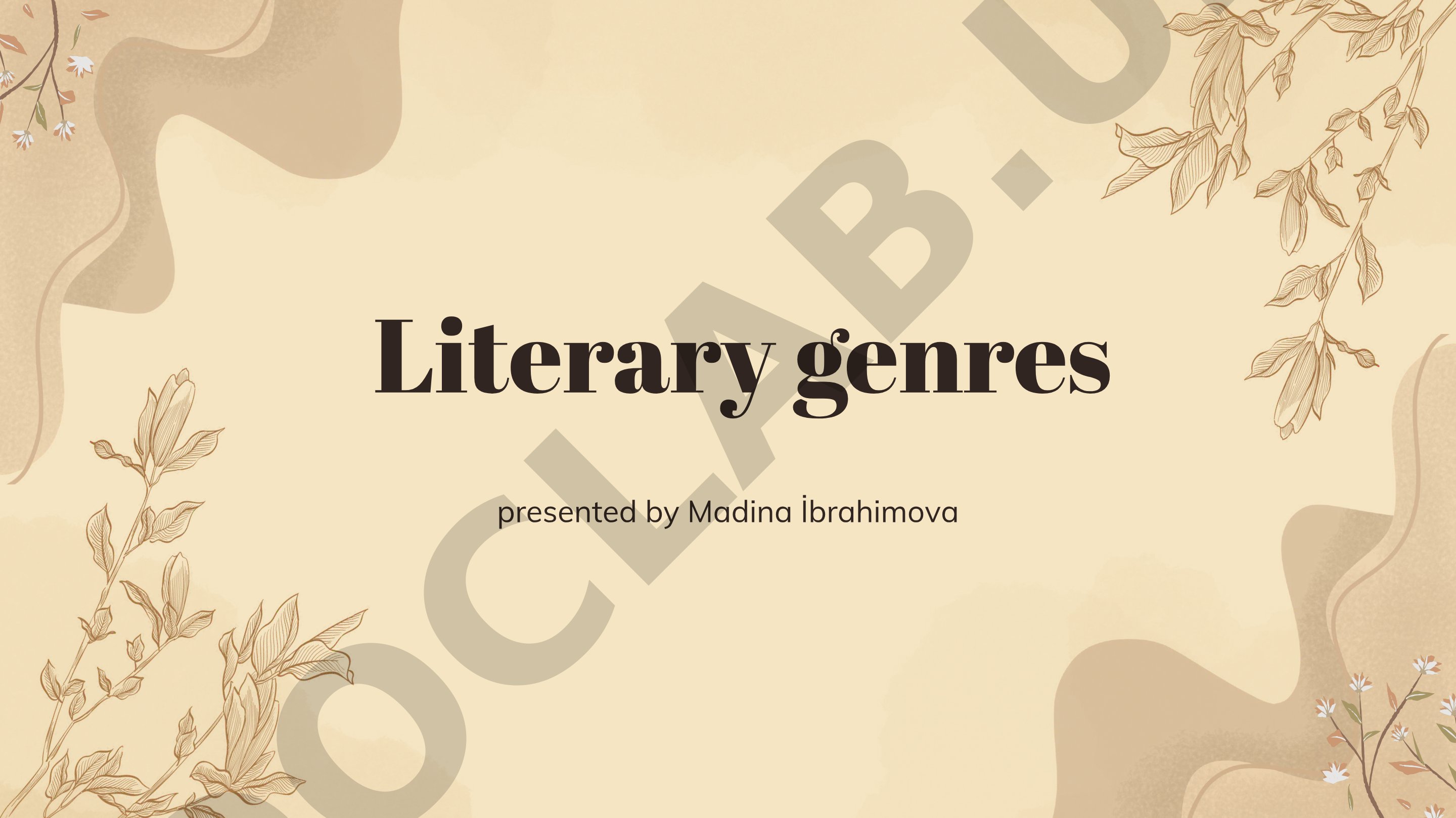 An overview of literary genres including fiction, non-fiction, poetry, and drama