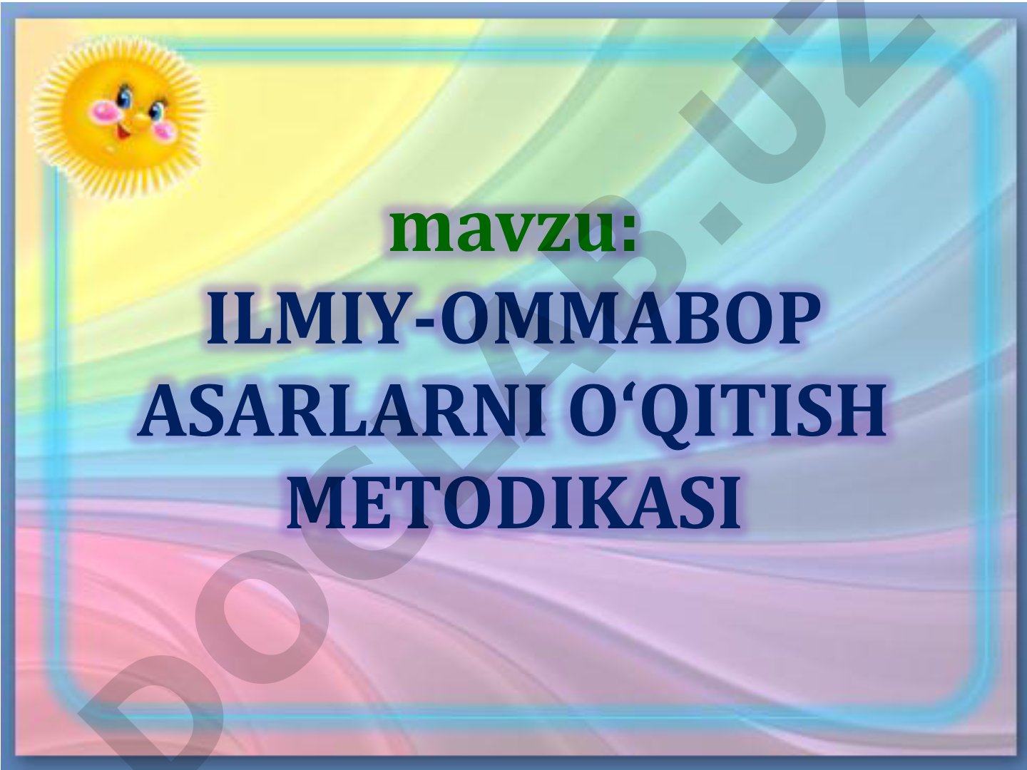 Ilmiy-ommabop asarlarni o‘qitish metodikasi