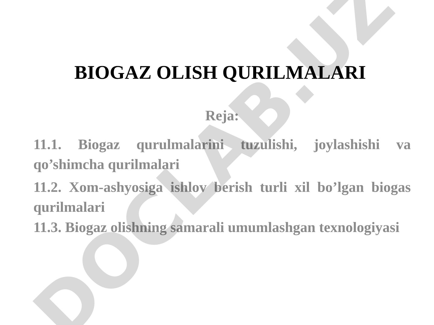 Biogaz olish qurilmalari